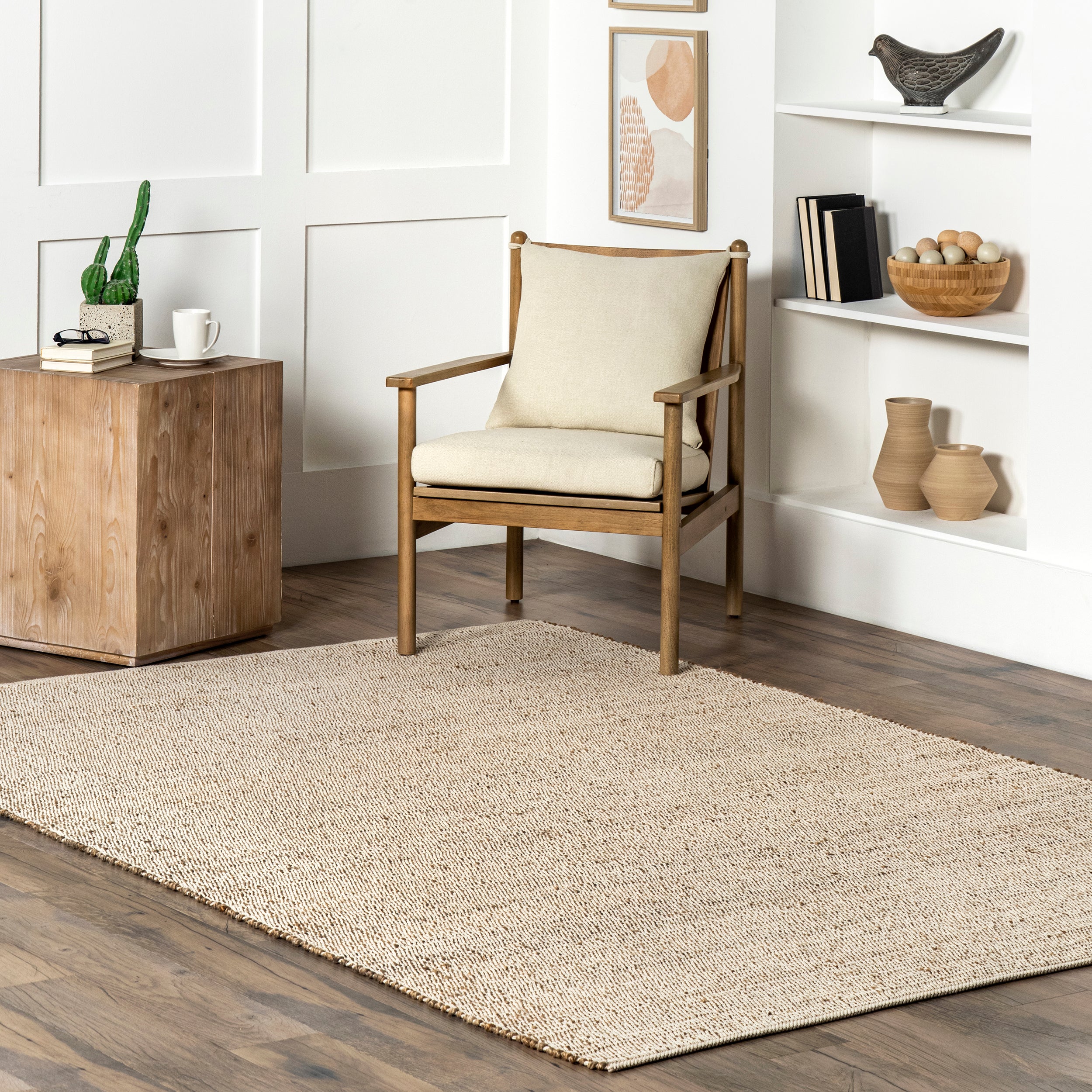 Elfriede Farmhouse Jute Blend Area Rug - Image 2