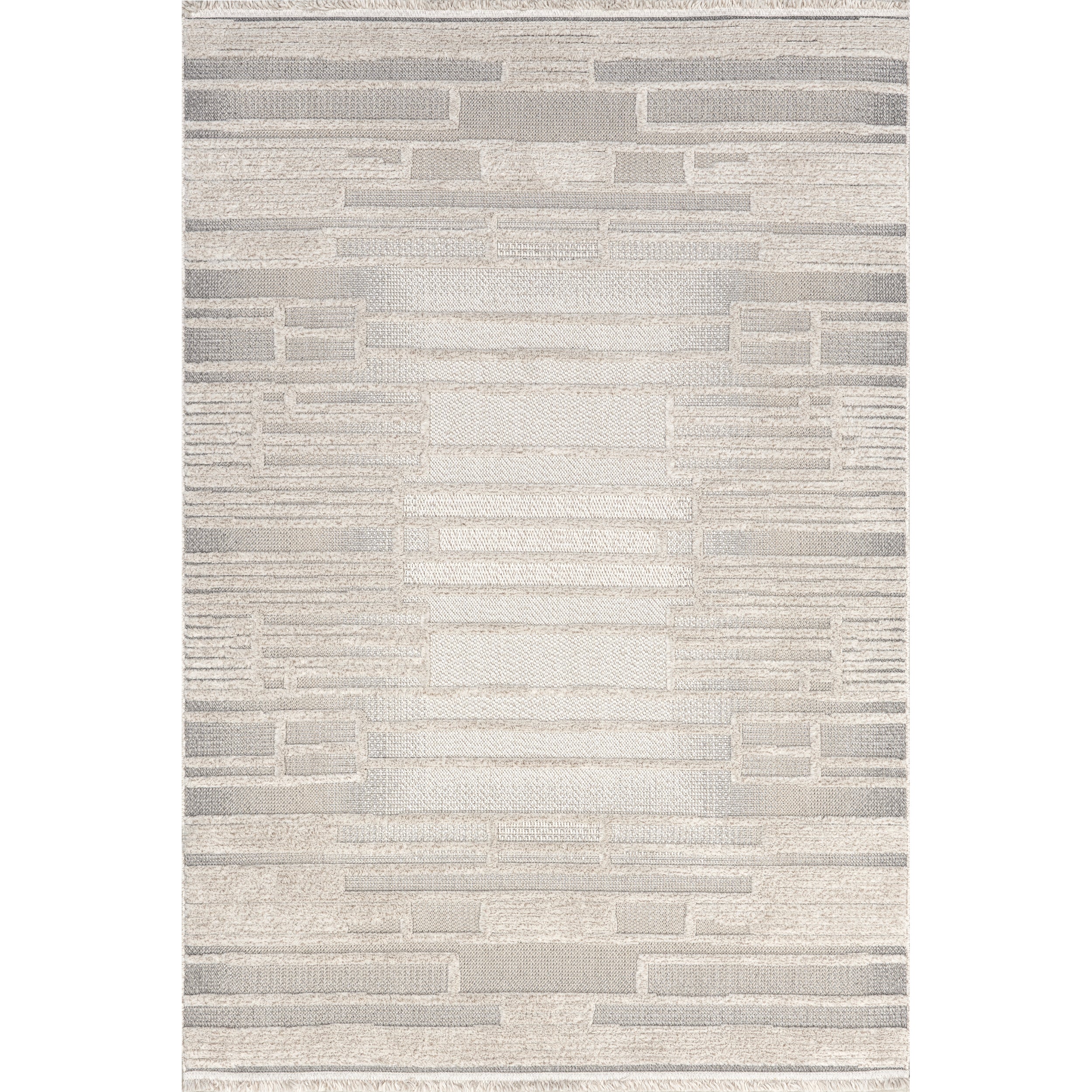 Ismene Modern High-Low Fringe Area Rug