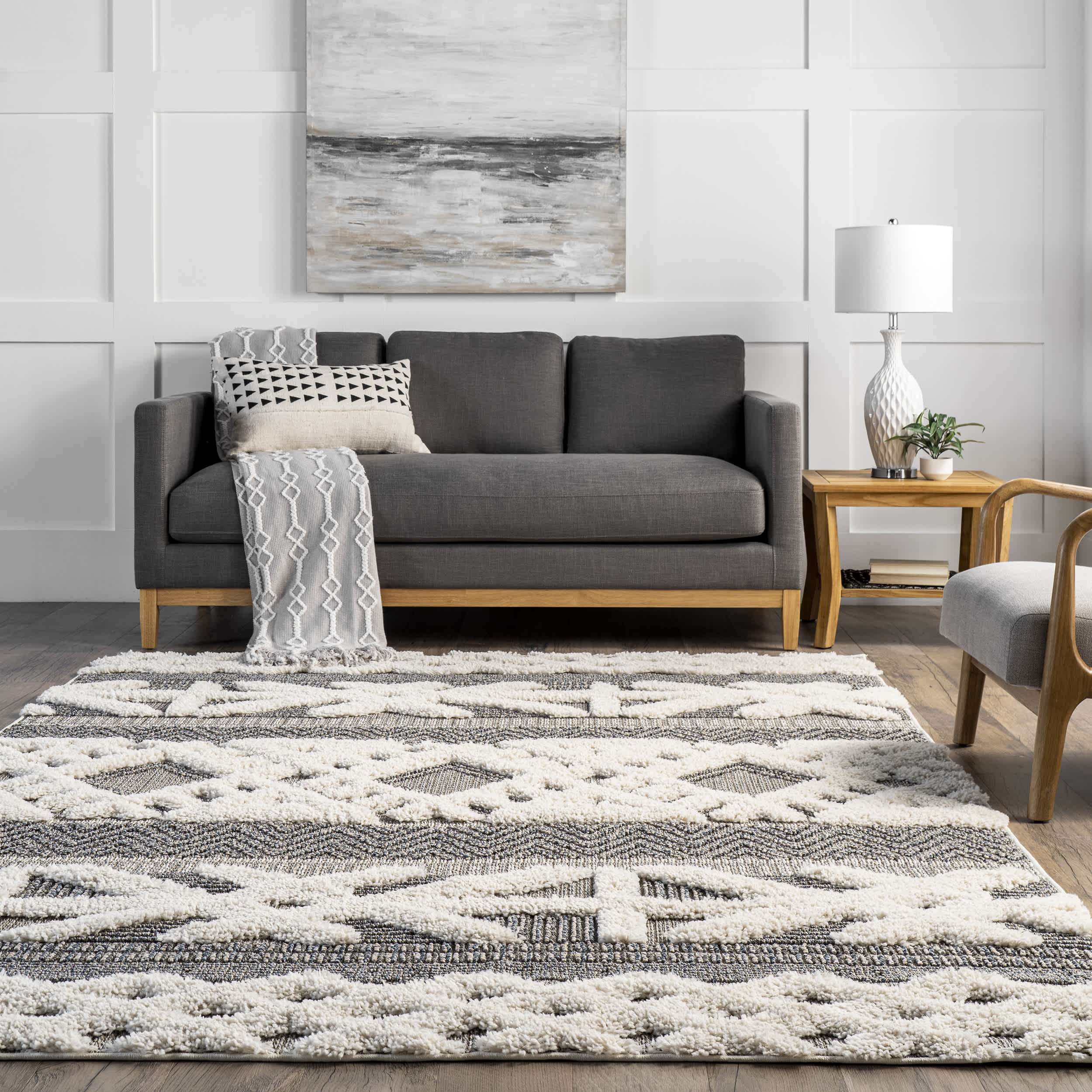 Keyla High Low Textured Shaggy Area Rug - Image 8