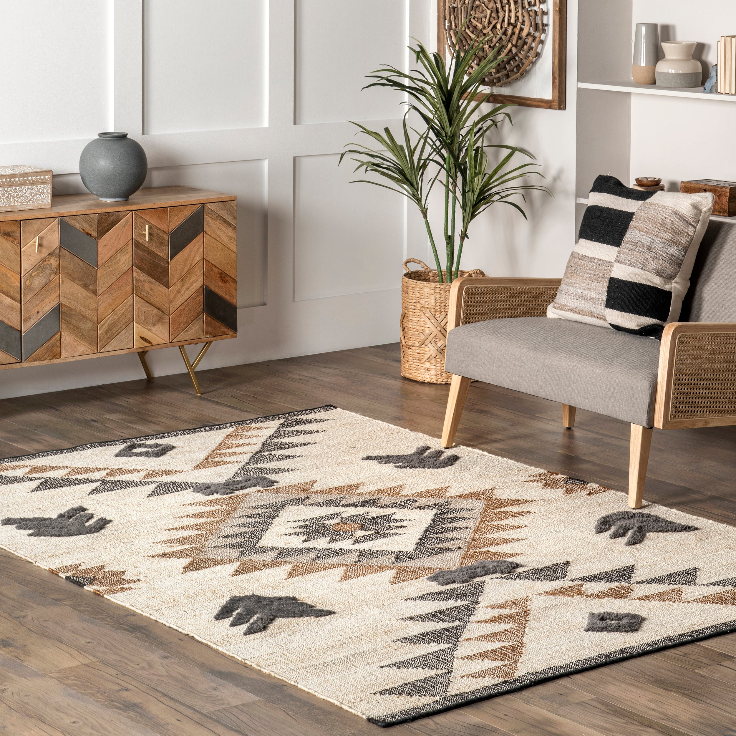 Rosanna Southwestern Symbols Jute Area Rug - Image 2