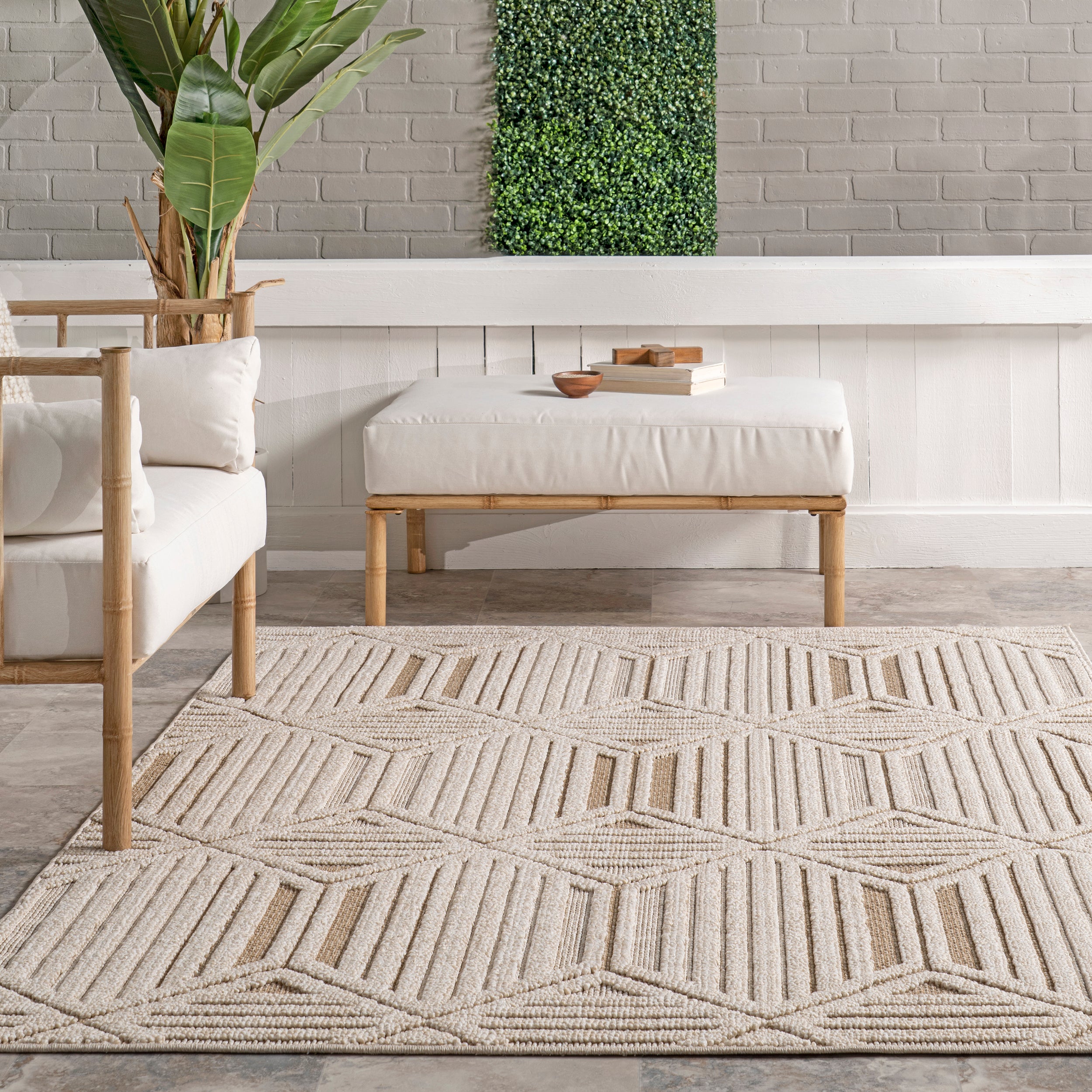 Letitia Raised Diamond Indoor/Outdoor Area Rug - Image 8