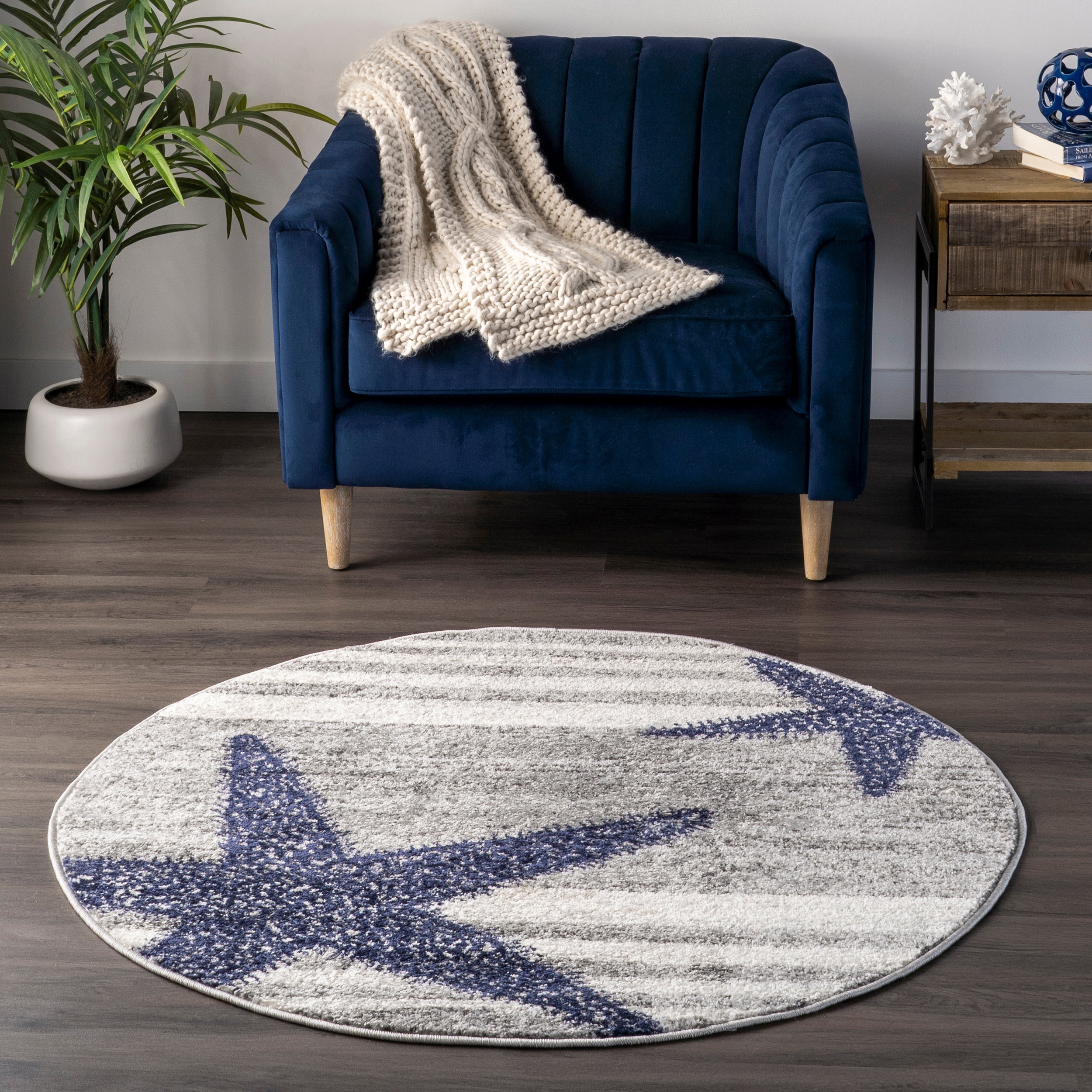 Thomas Paul Starfish and Striped Area Rug - Image 11