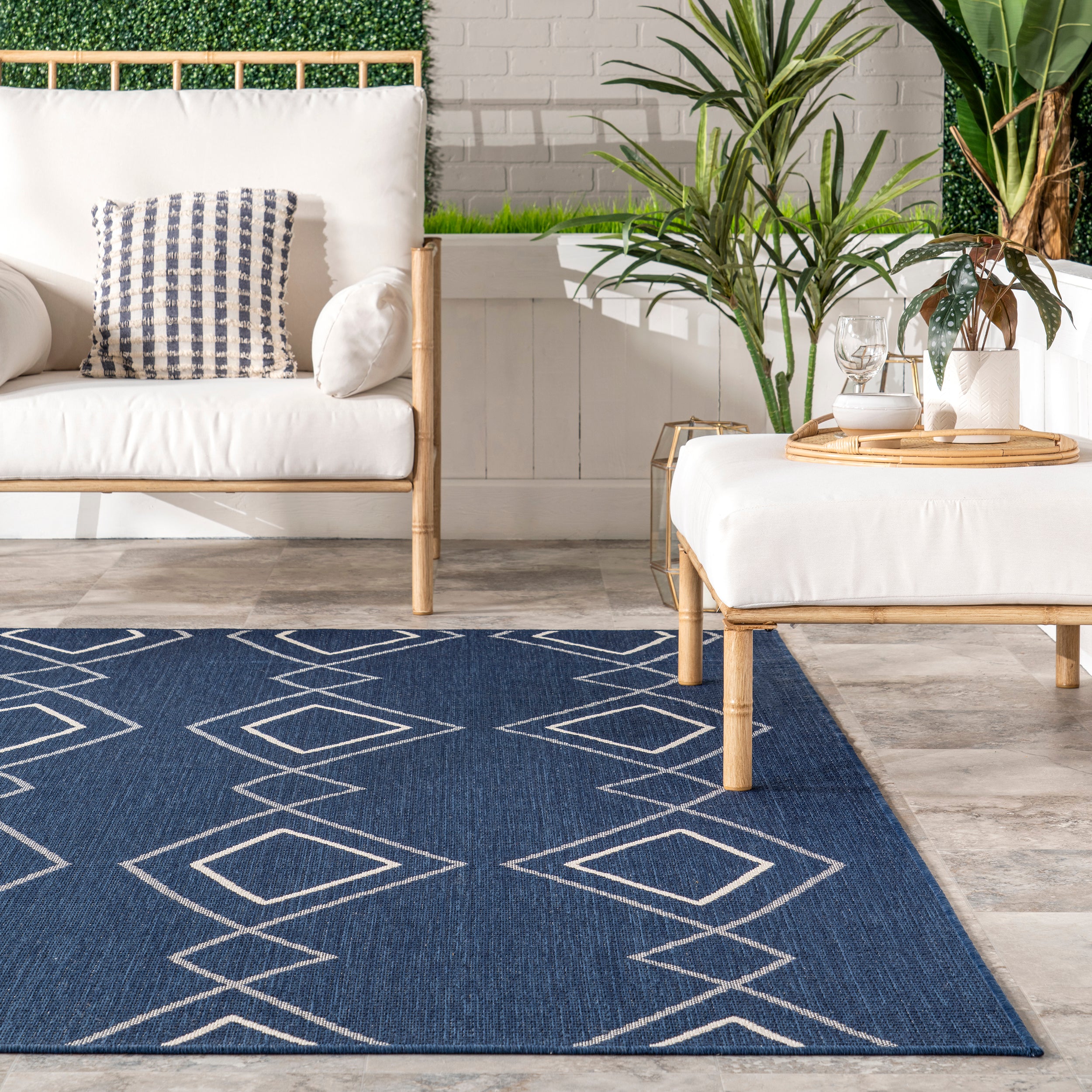 Mallie Moroccan Striped Indoor/Outdoor Area Rug - Image 8