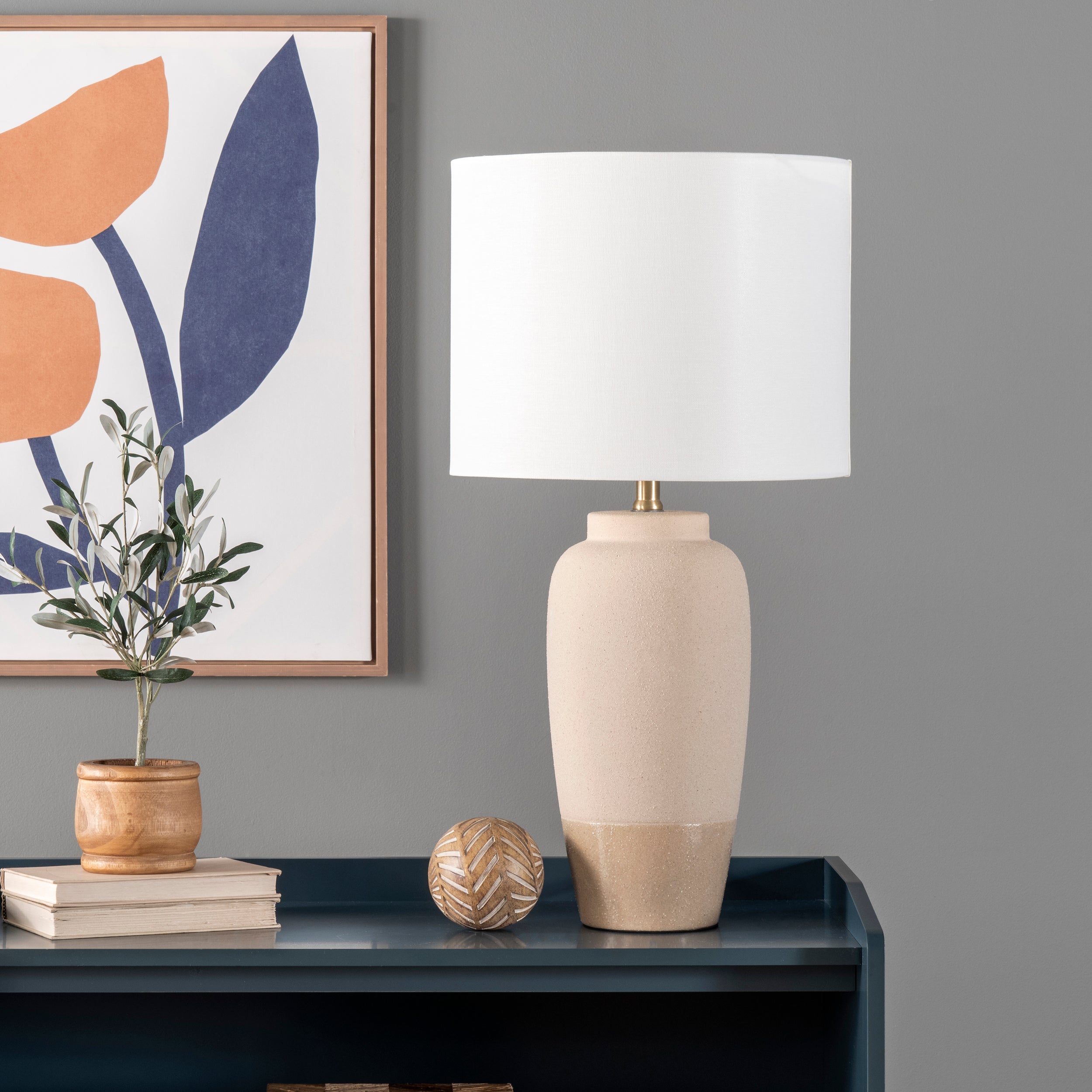 Mora 28 Textured Ceramic Table Lamp - Image 3