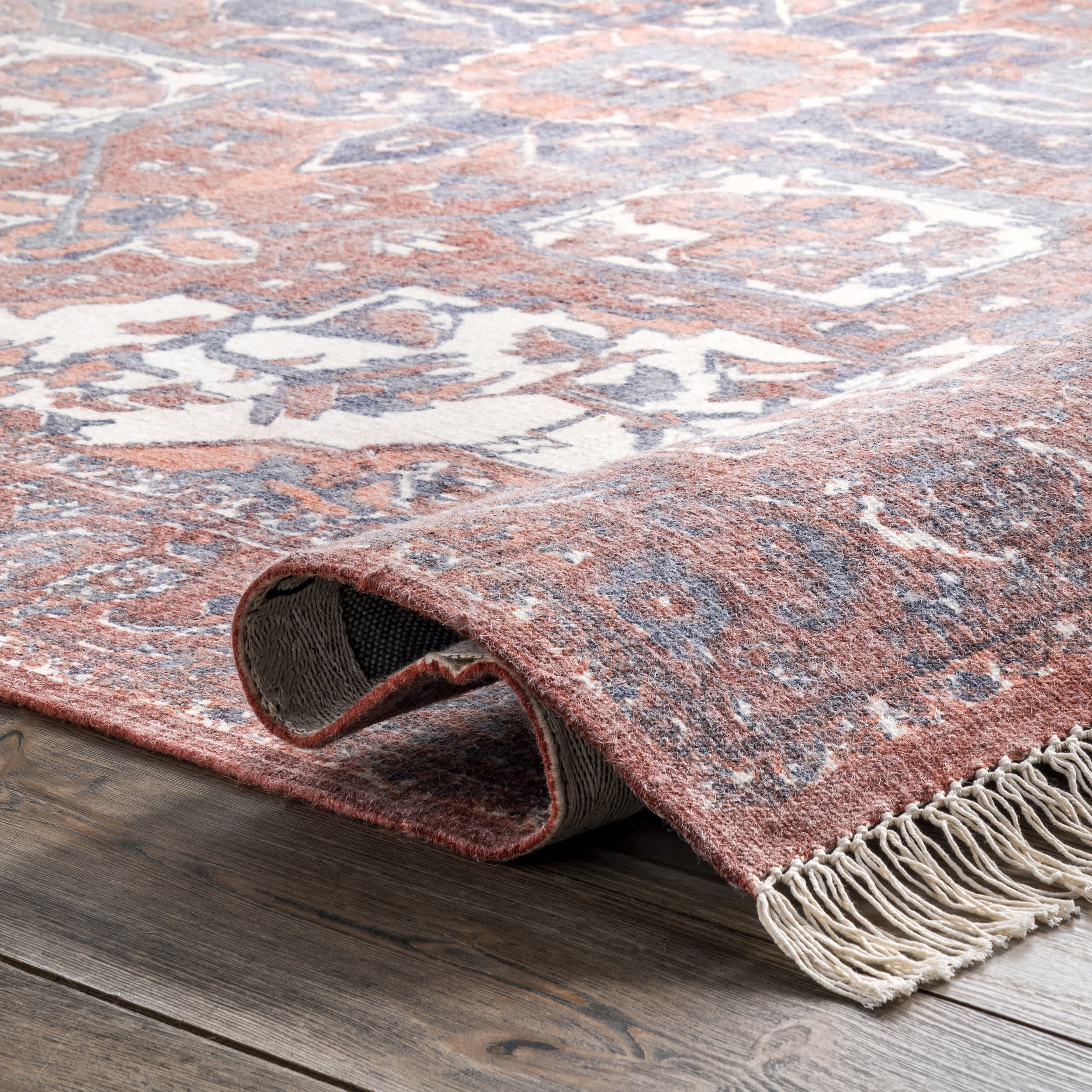 Hand Woven Werner Fringe Area Rug - Image 4