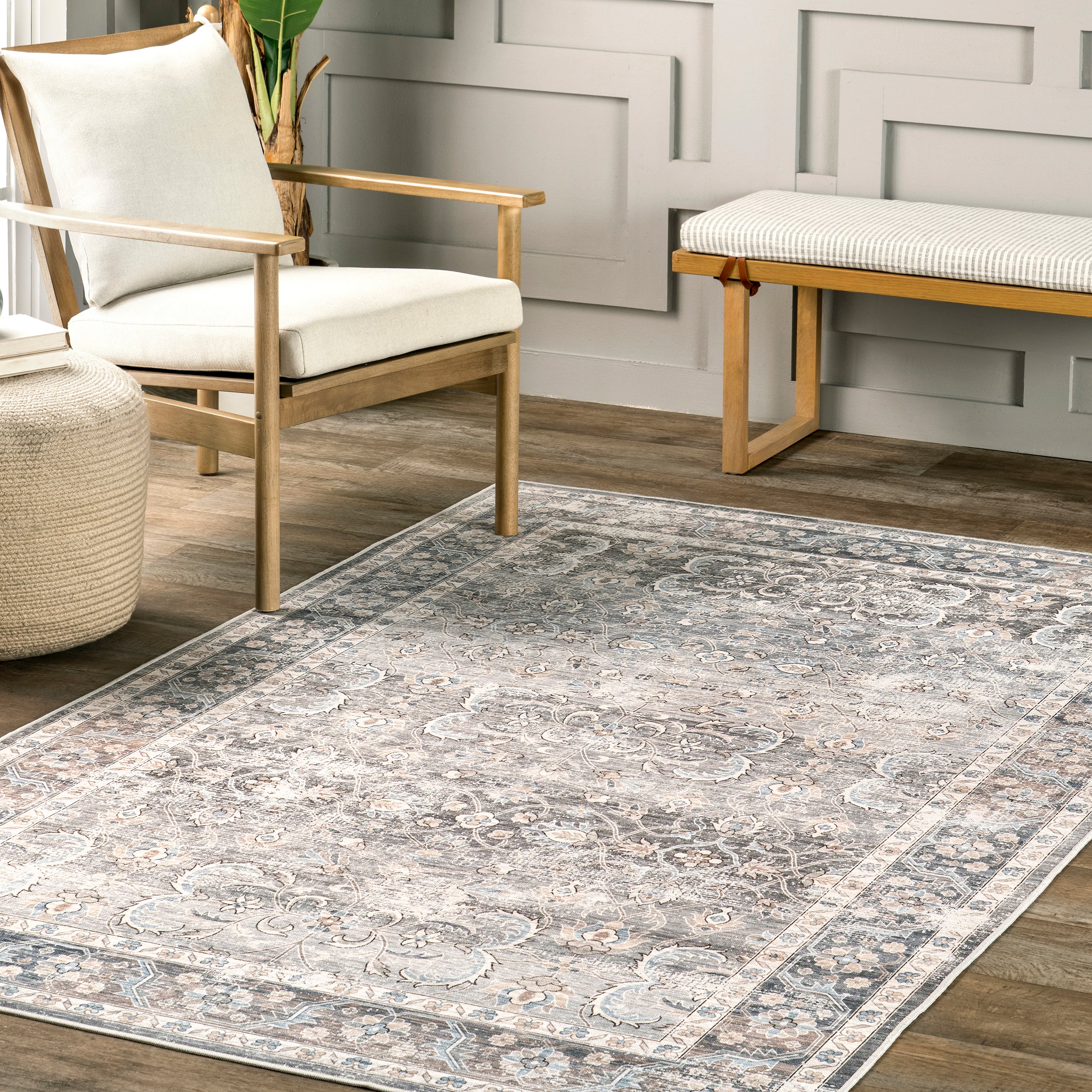 Ivette Persian Stain Repellent Machine Washable Area Rug - Image 9