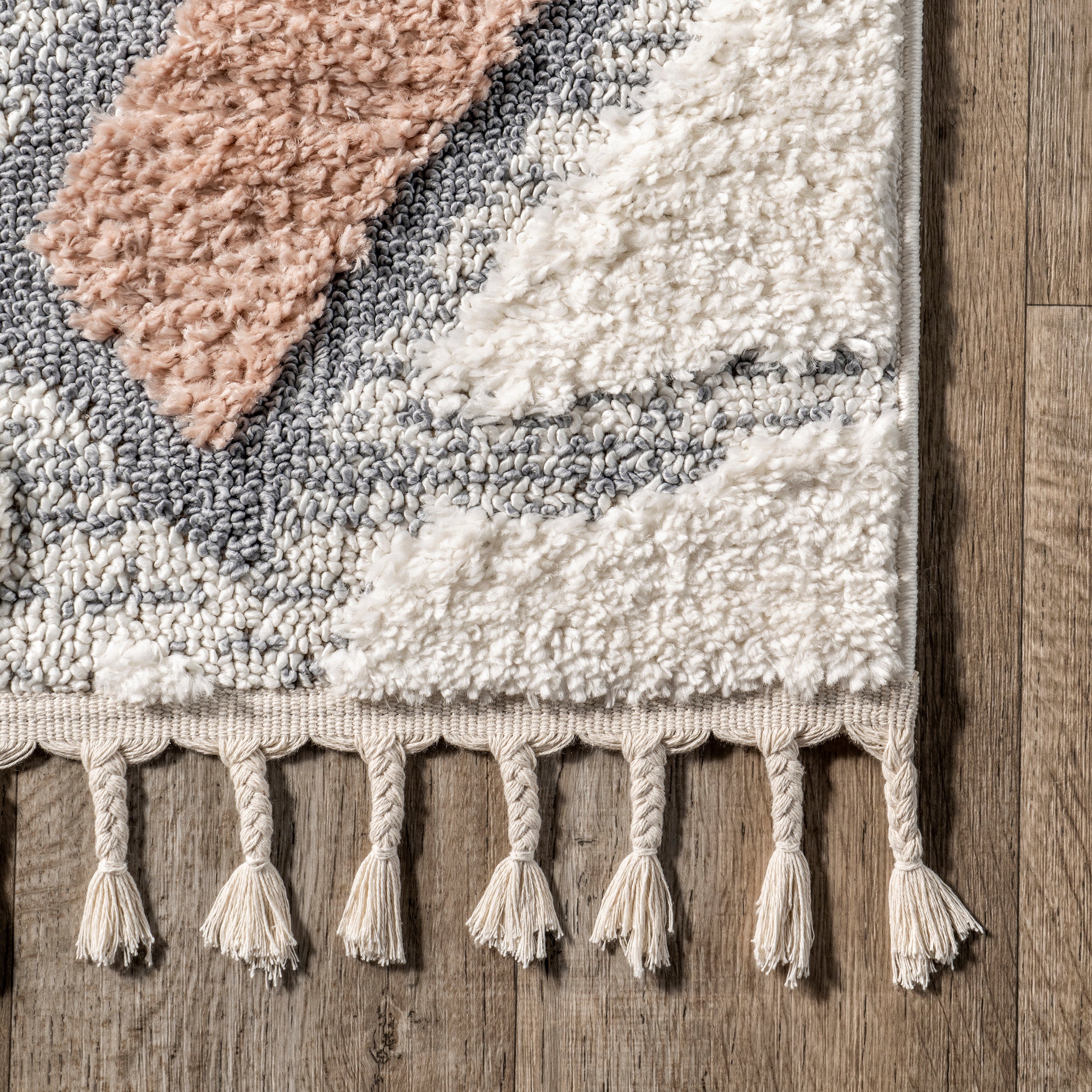 Zende Colorful Stones Kids Tassel Area Rug - Image 5