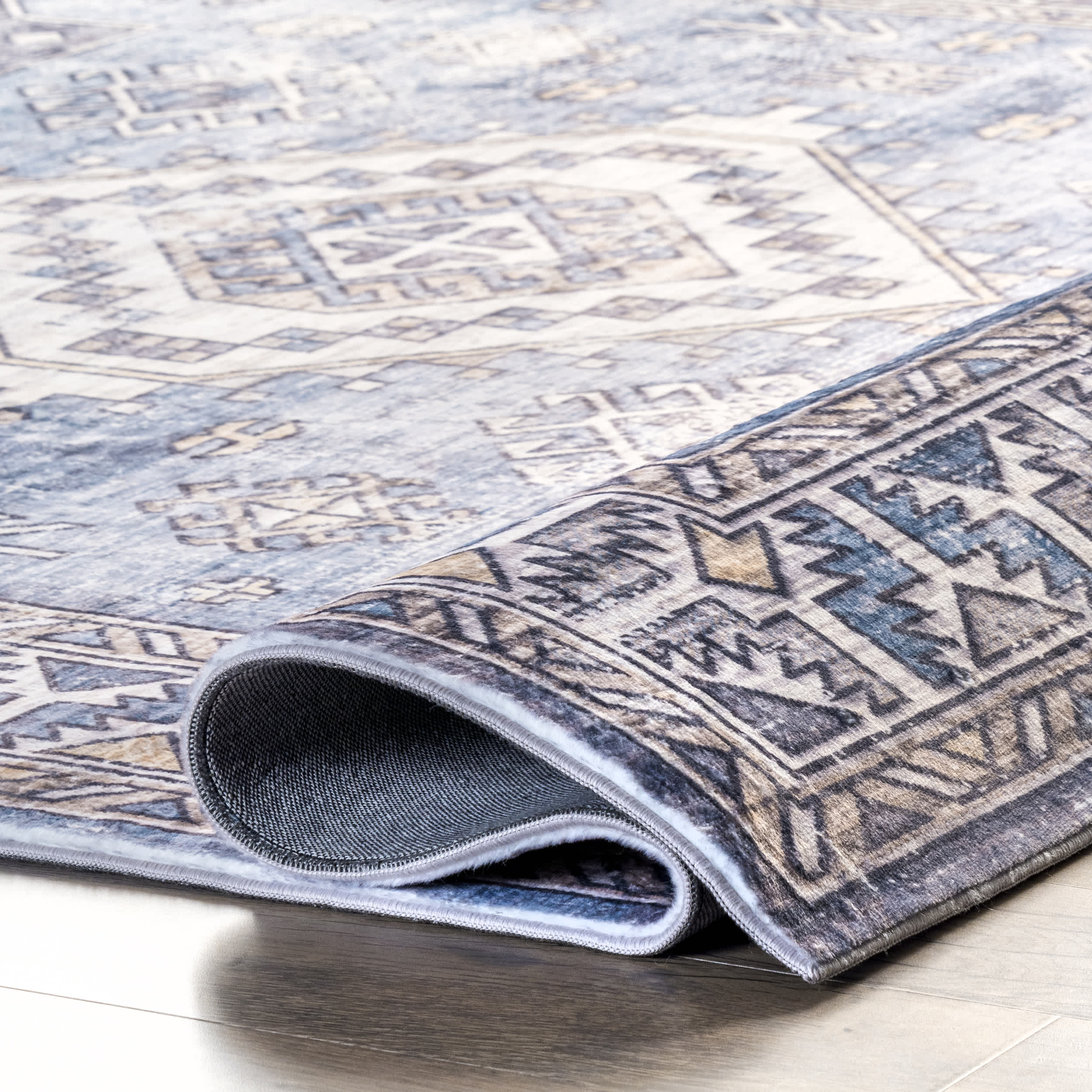 Bordered Aztec Area Rug - Image 4
