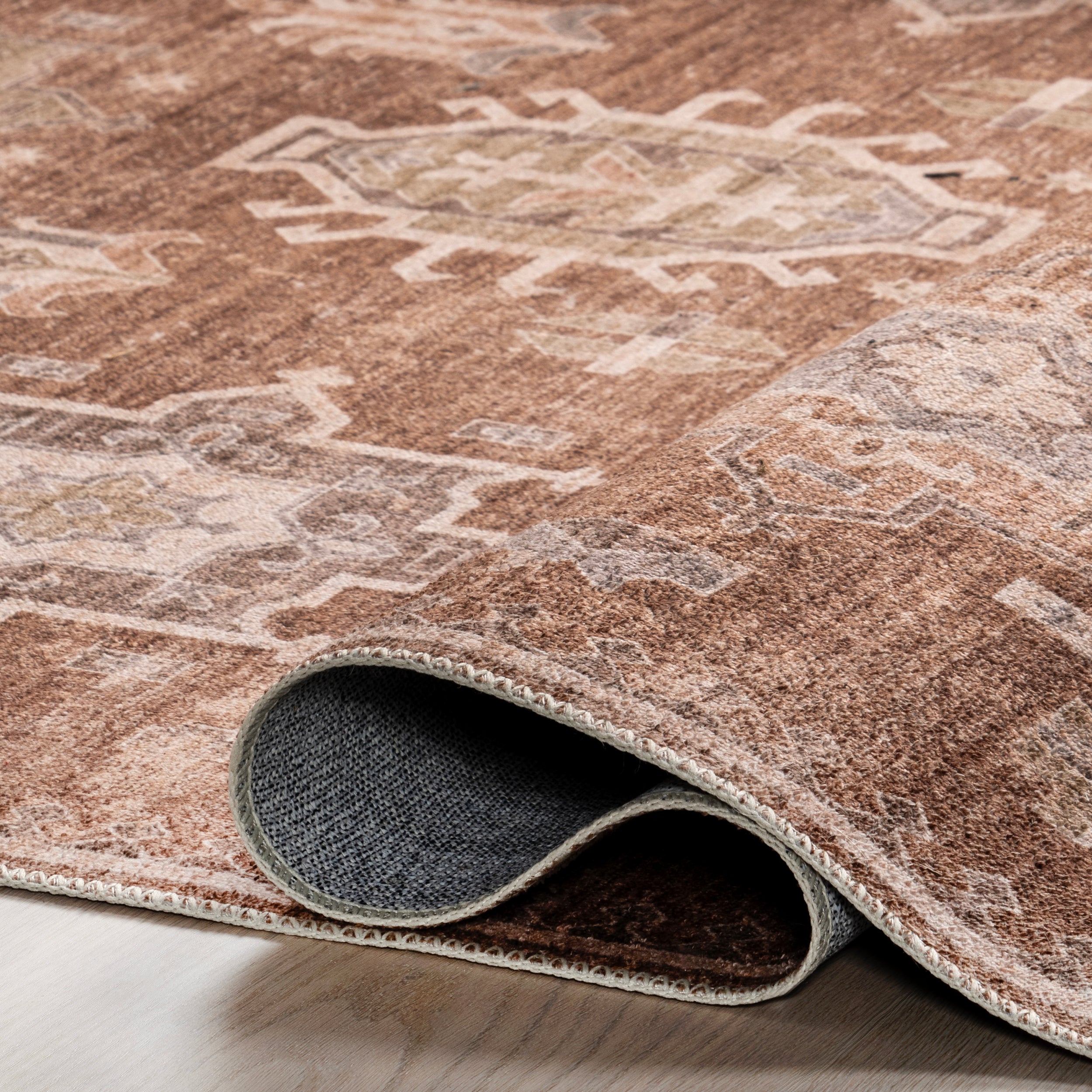 Avalon Multi Medallion Machine Washable Area Rug - Image 4