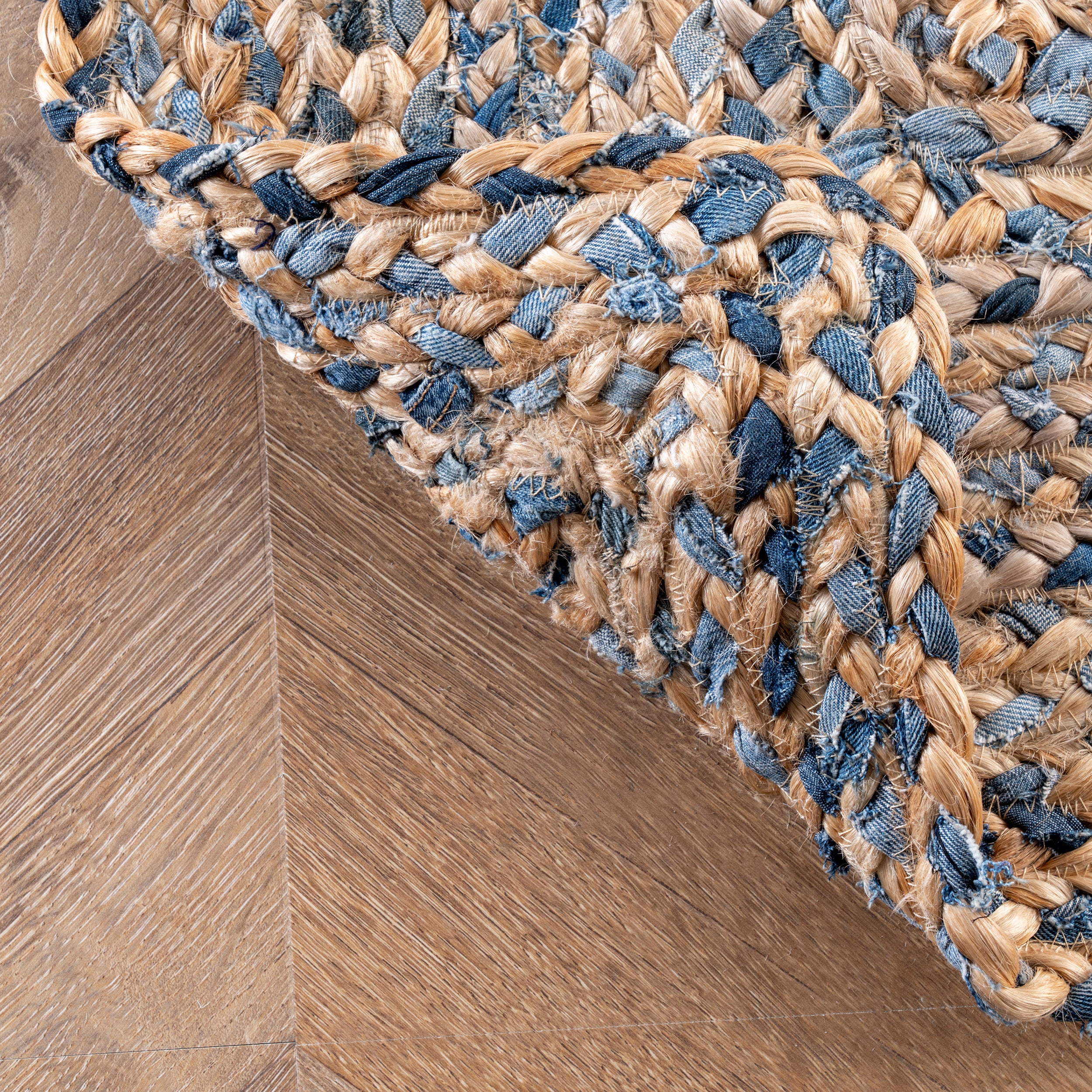 Eliz Braided Denim and Jute Area Rug - Image 7