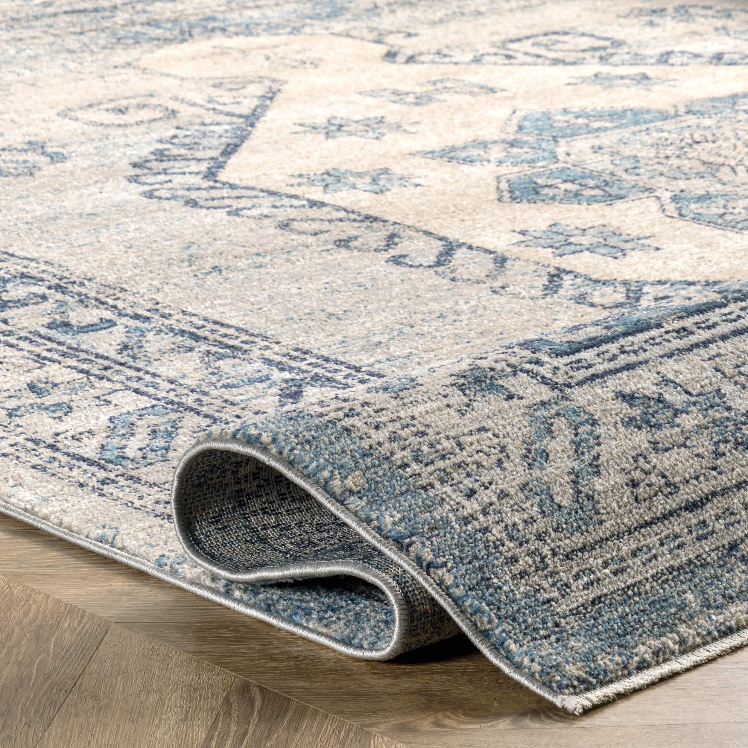 Alexis Vintage Distressed Medallion Area Rug - Image 4