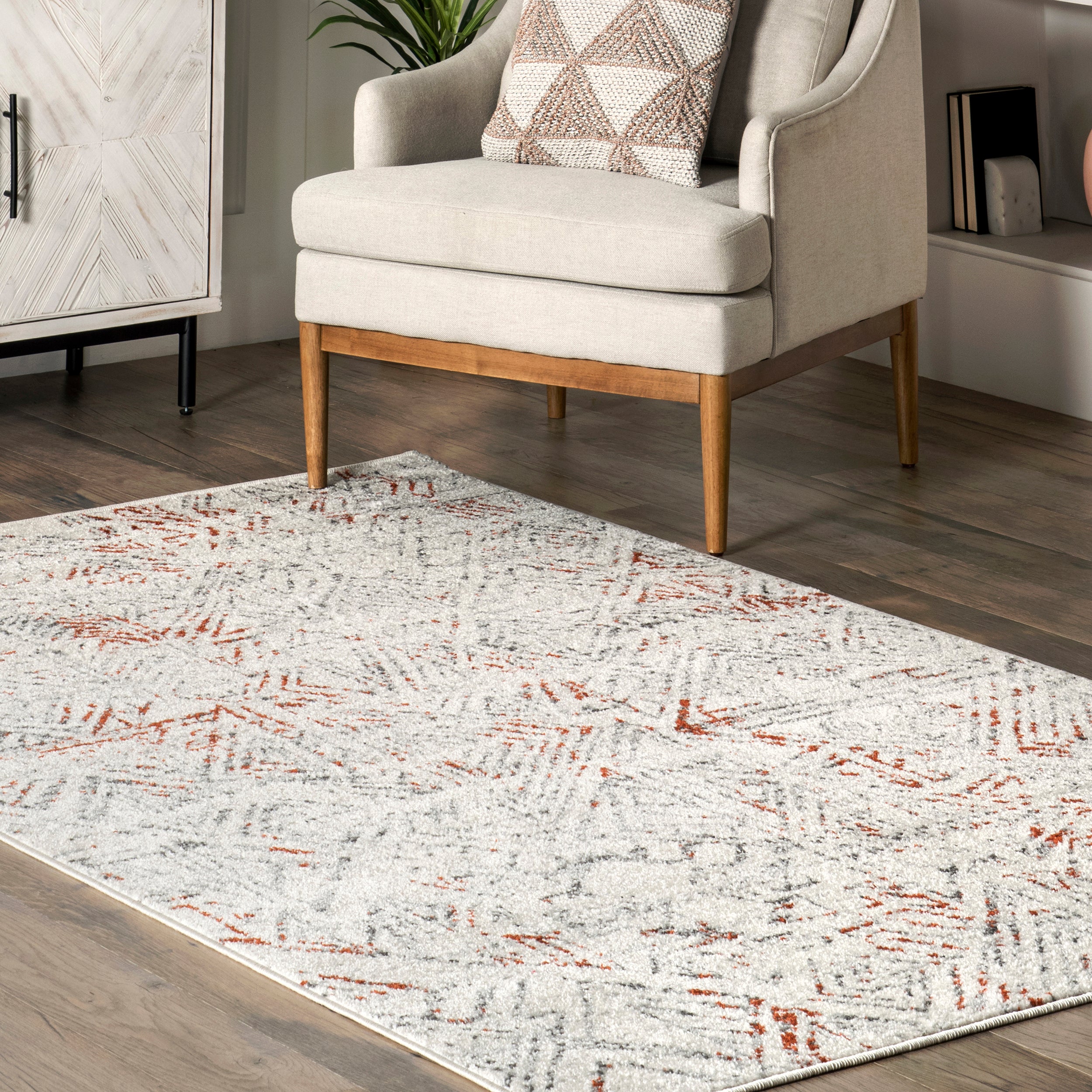 Elizabeth Faded Geometric Area Rug - Image 9