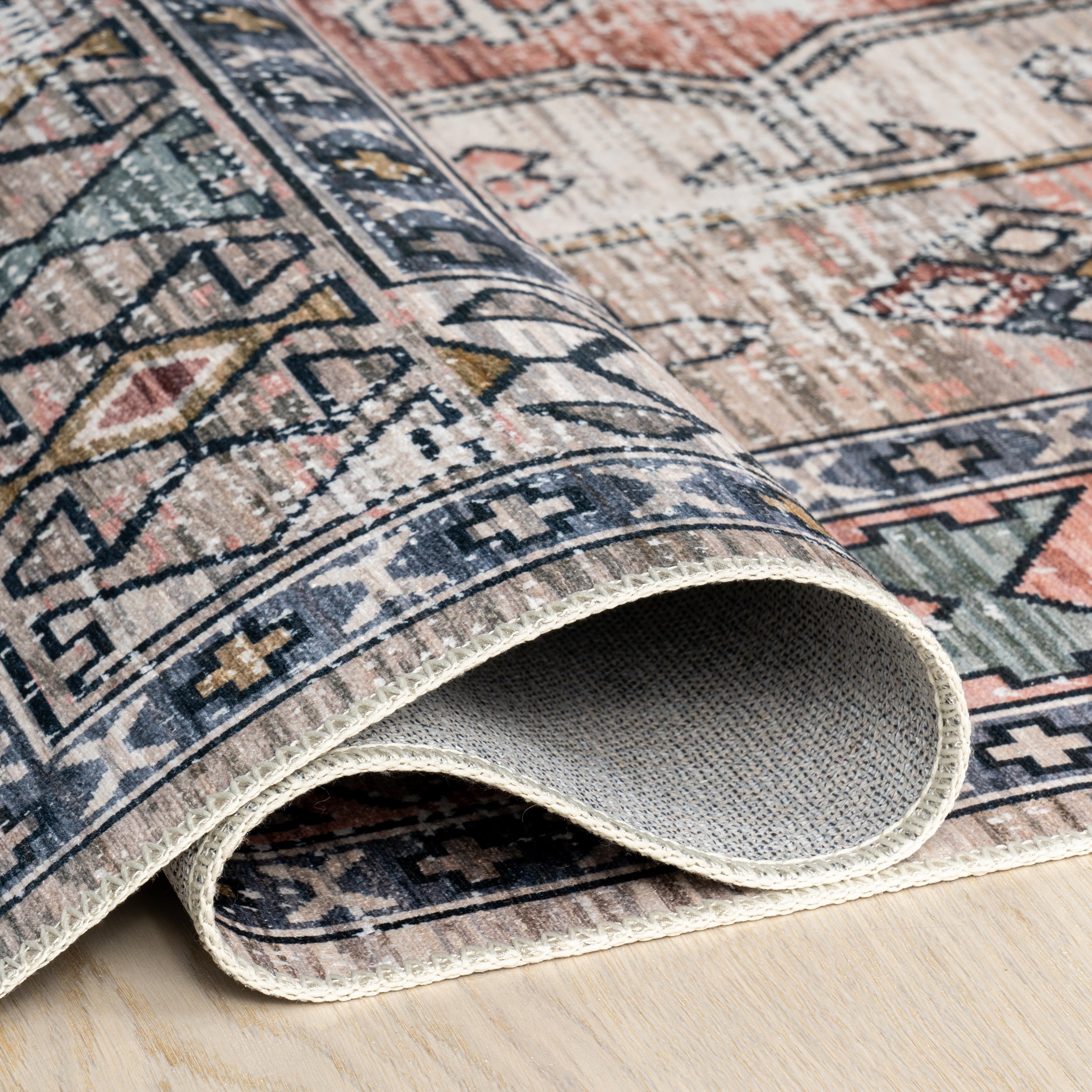 Benoite Splashguard Medallion Machine Washable Area Rug - Image 4