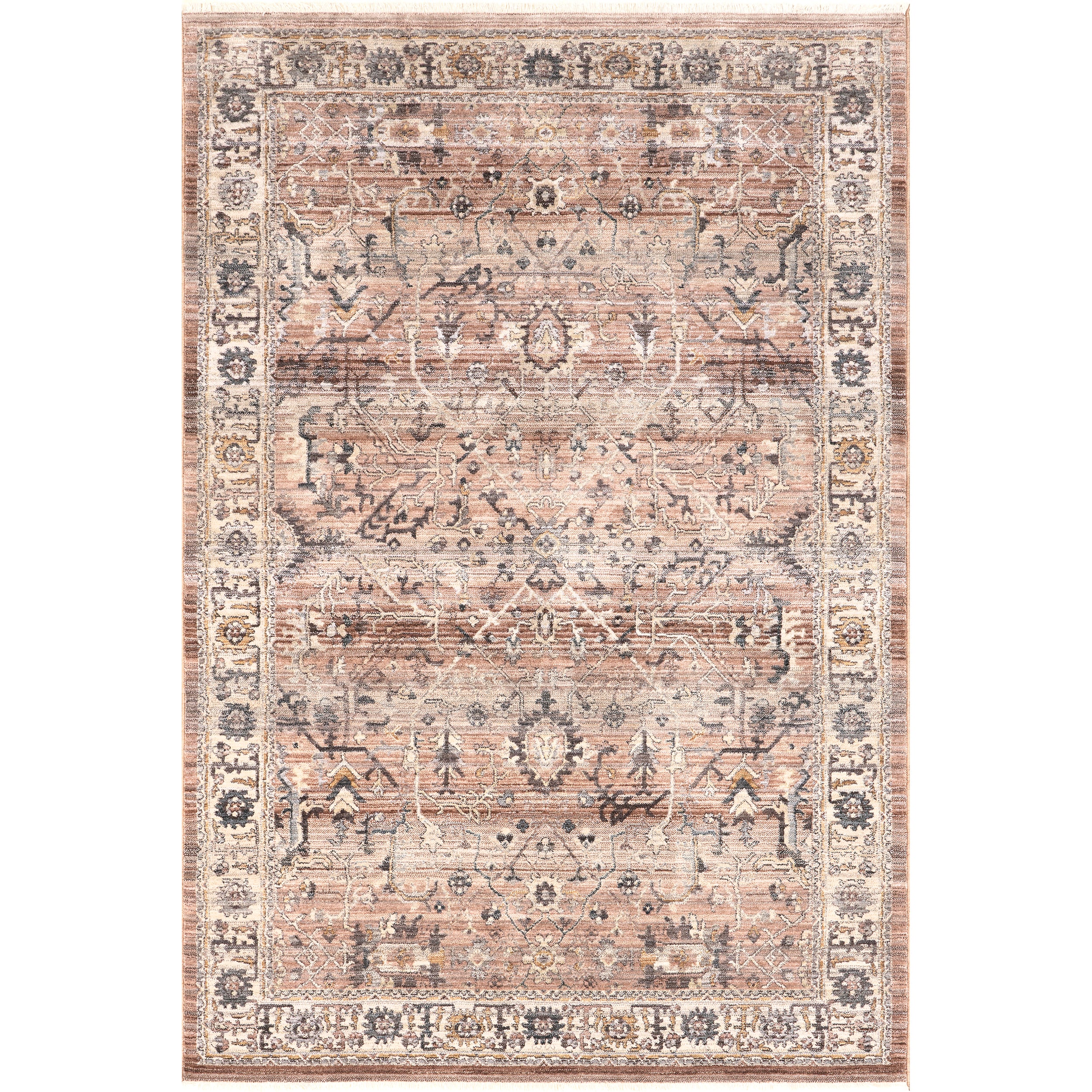 Sorsha Persian Traditional Fringe Area Rug