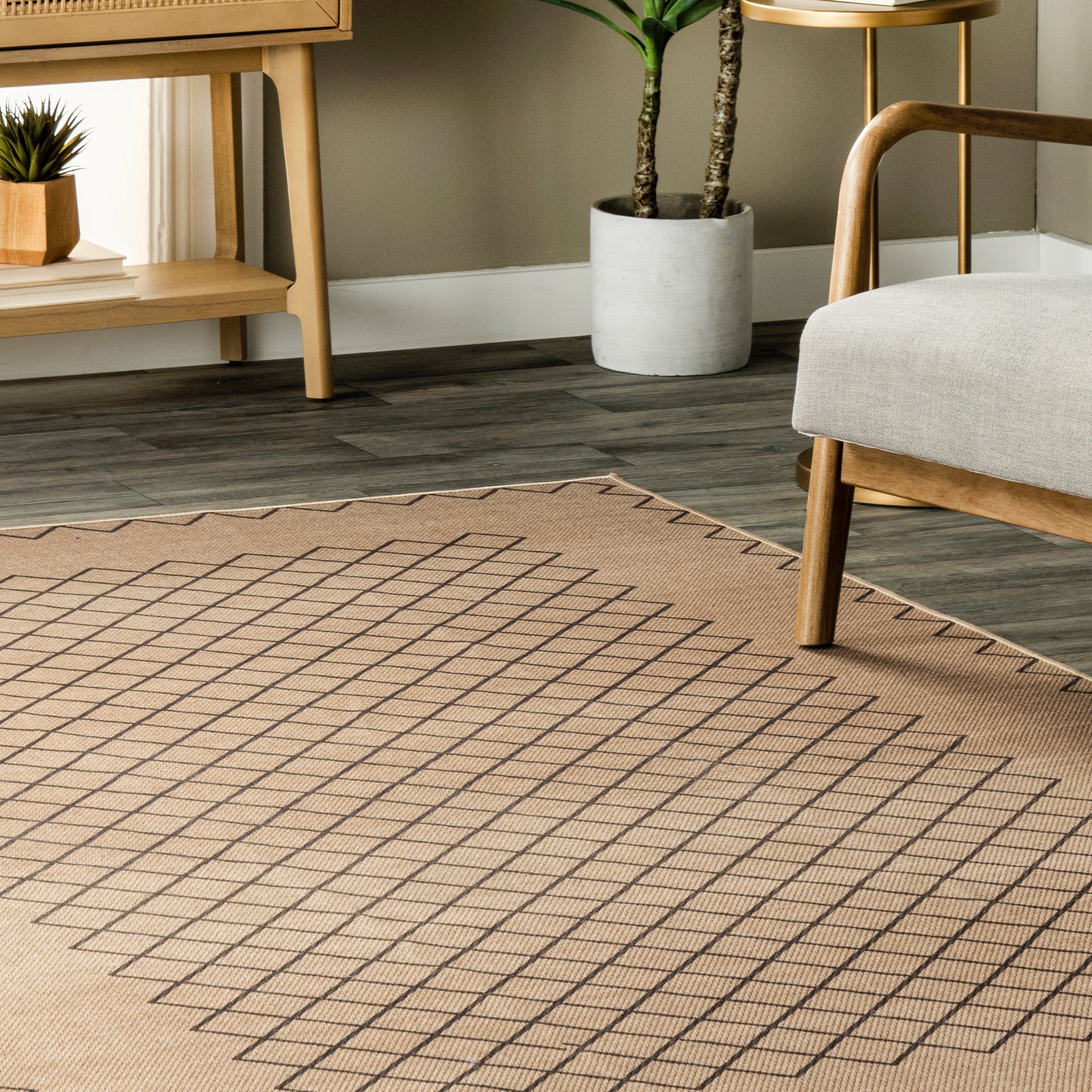 Rosita Tribal Trellis Easy-Jute Machine Washable Area Rug - Image 9