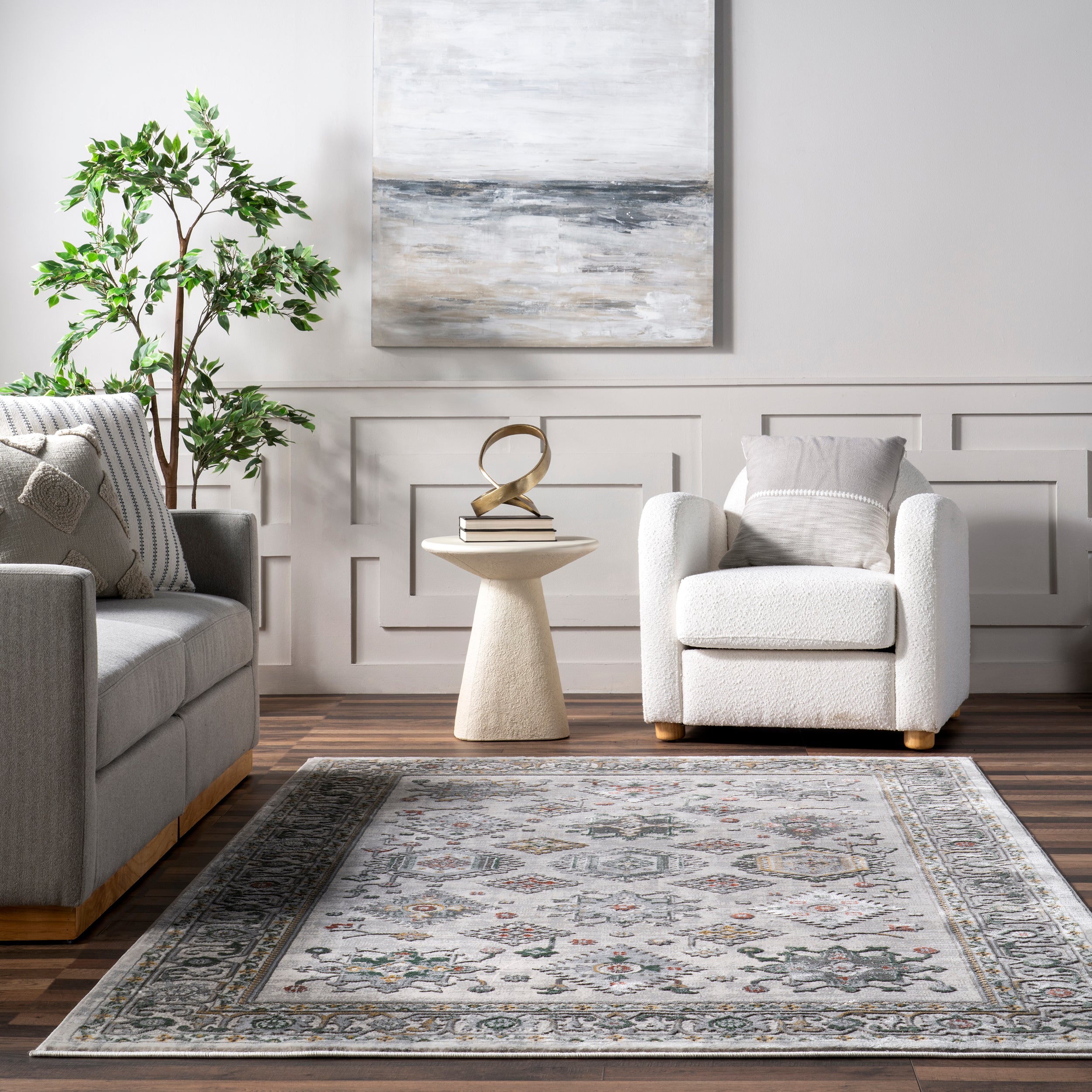 Malinda Traditional Bordered Area Rug - Image 8