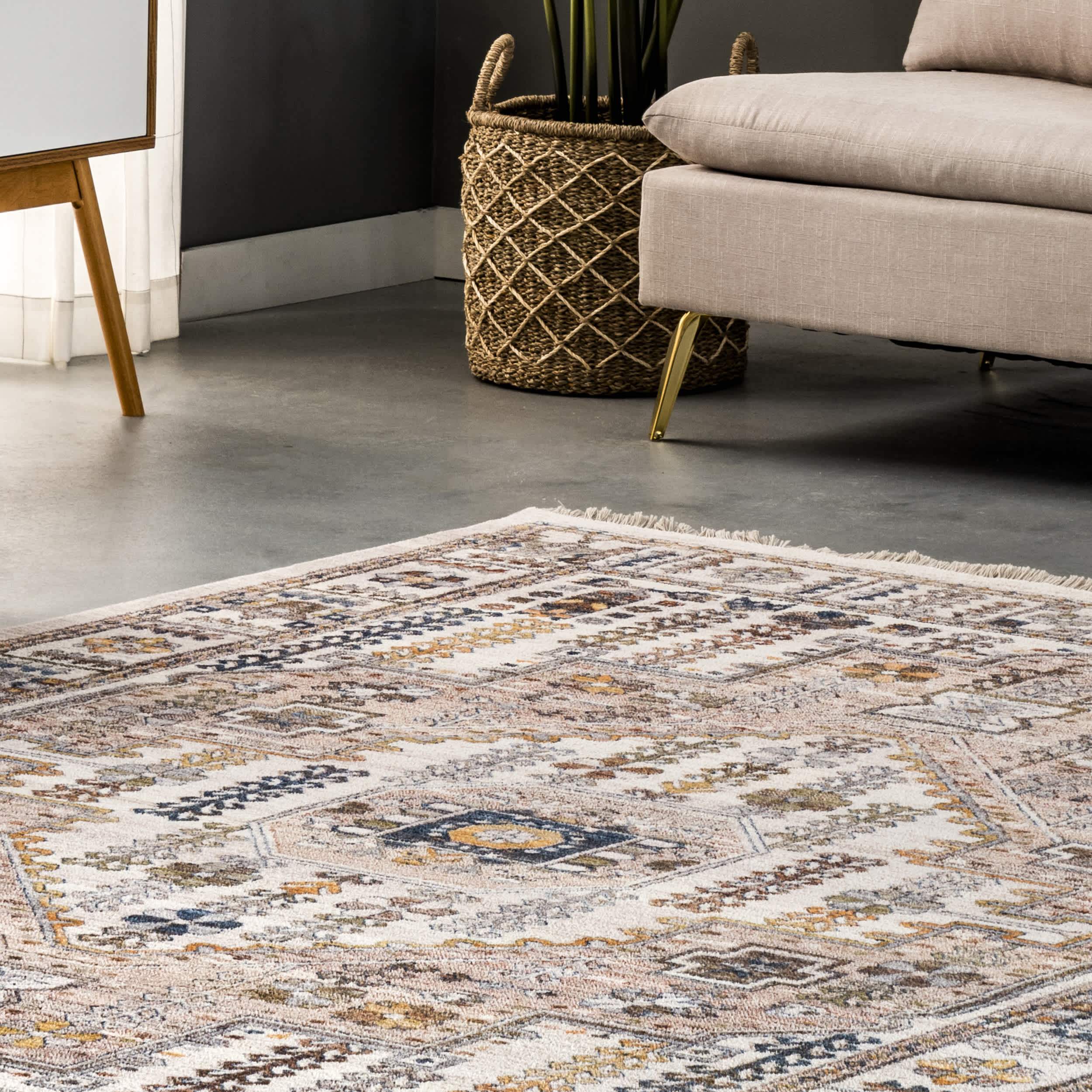 Jocelyn Global Inspired Medallion Fringe Area Rug - Image 9
