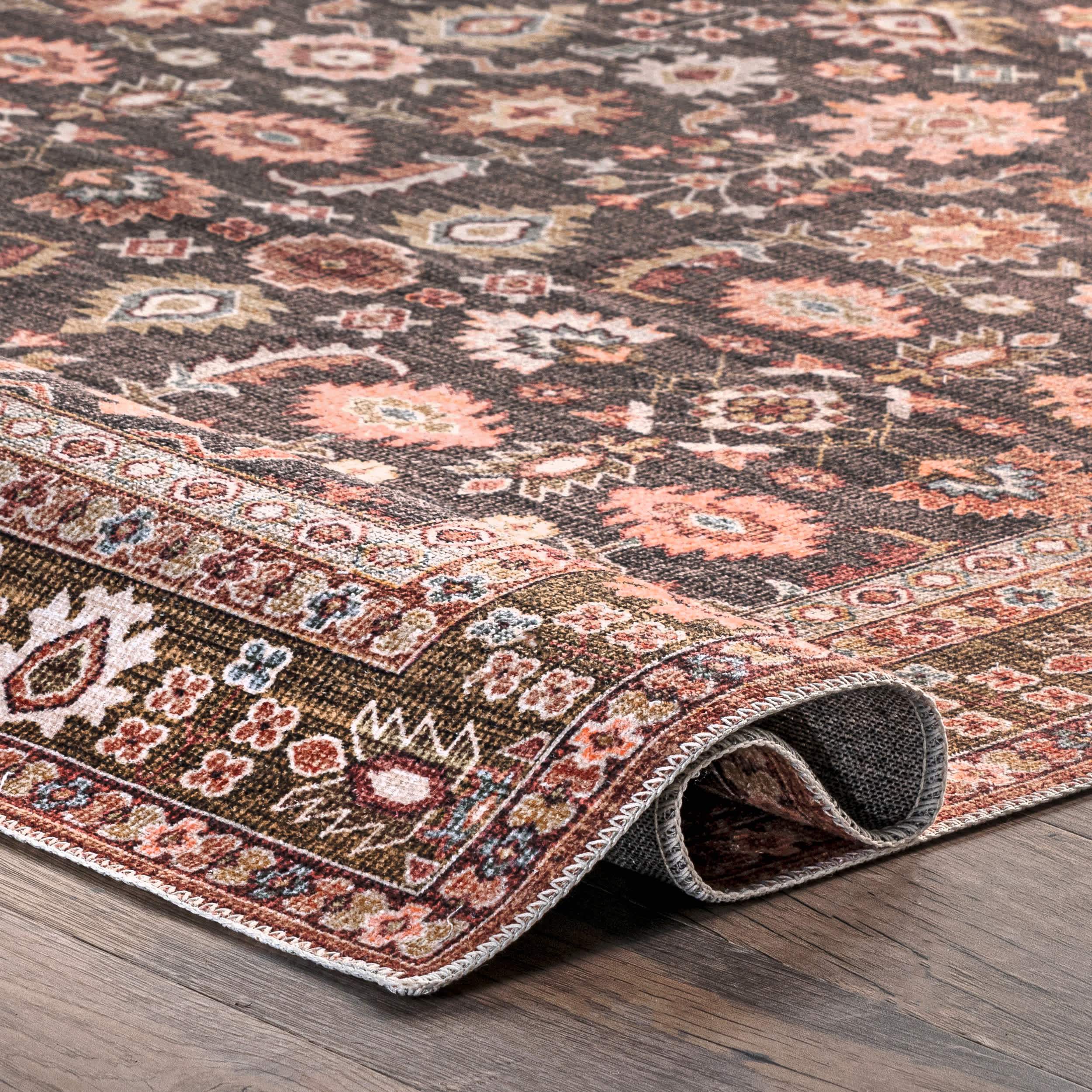 Claire Washable Floral Area Rug - Image 4