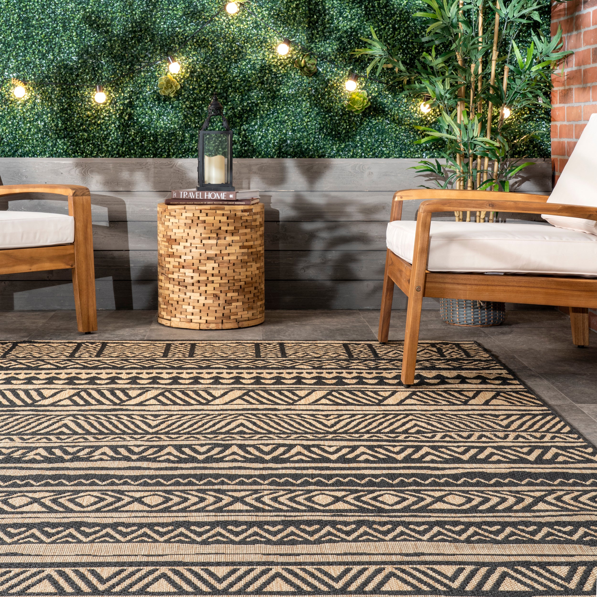Abbey Tribal Striped Indoor/Outdoor Area Rug - Image 28