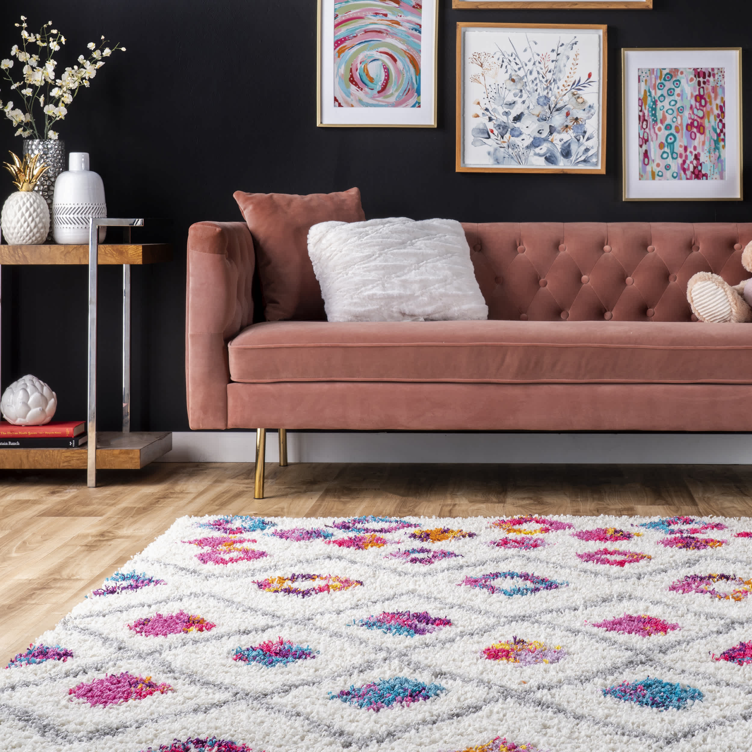 Tatyana Moroccan Diamond Trellis Shaggy - Image 8