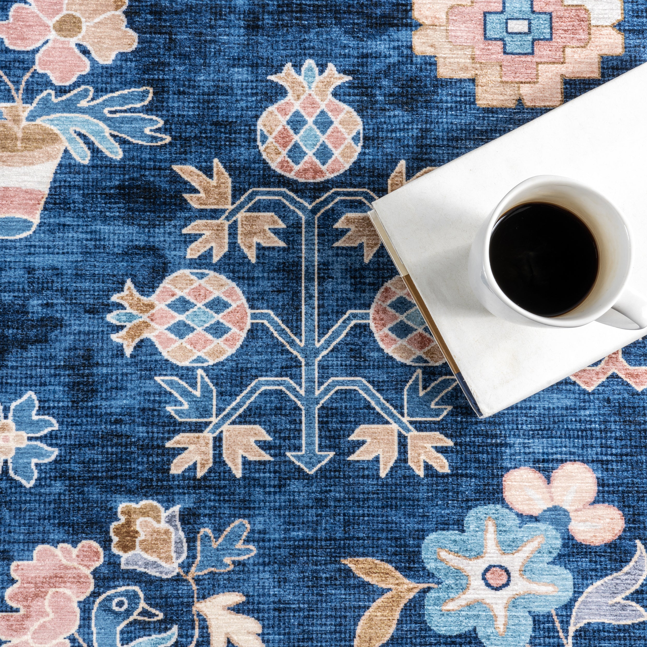 Verity SplashGuard Traditional Medallion Machine Washable Area Rug - Image 7