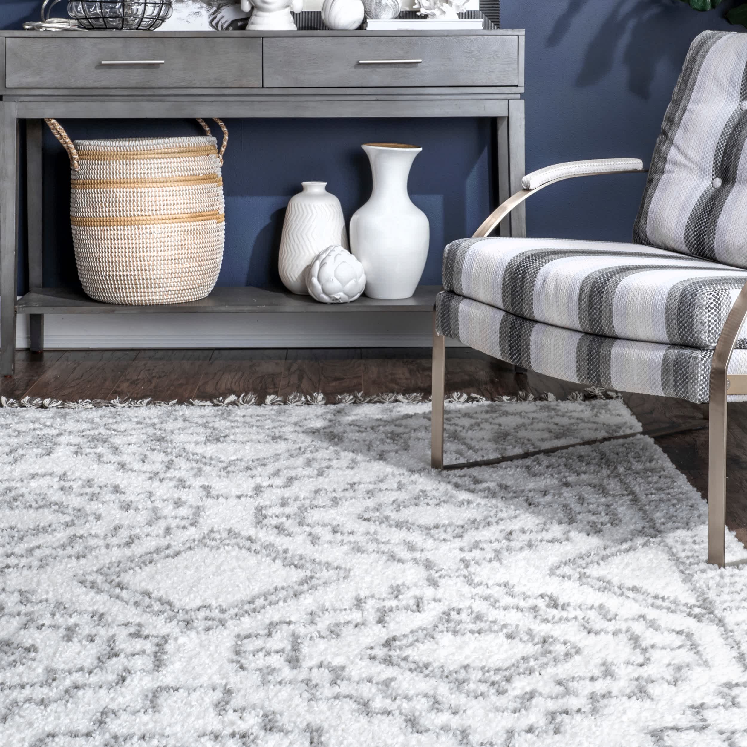 Vasiliki Moroccan Tribal Tassel Area Rug - Image 8
