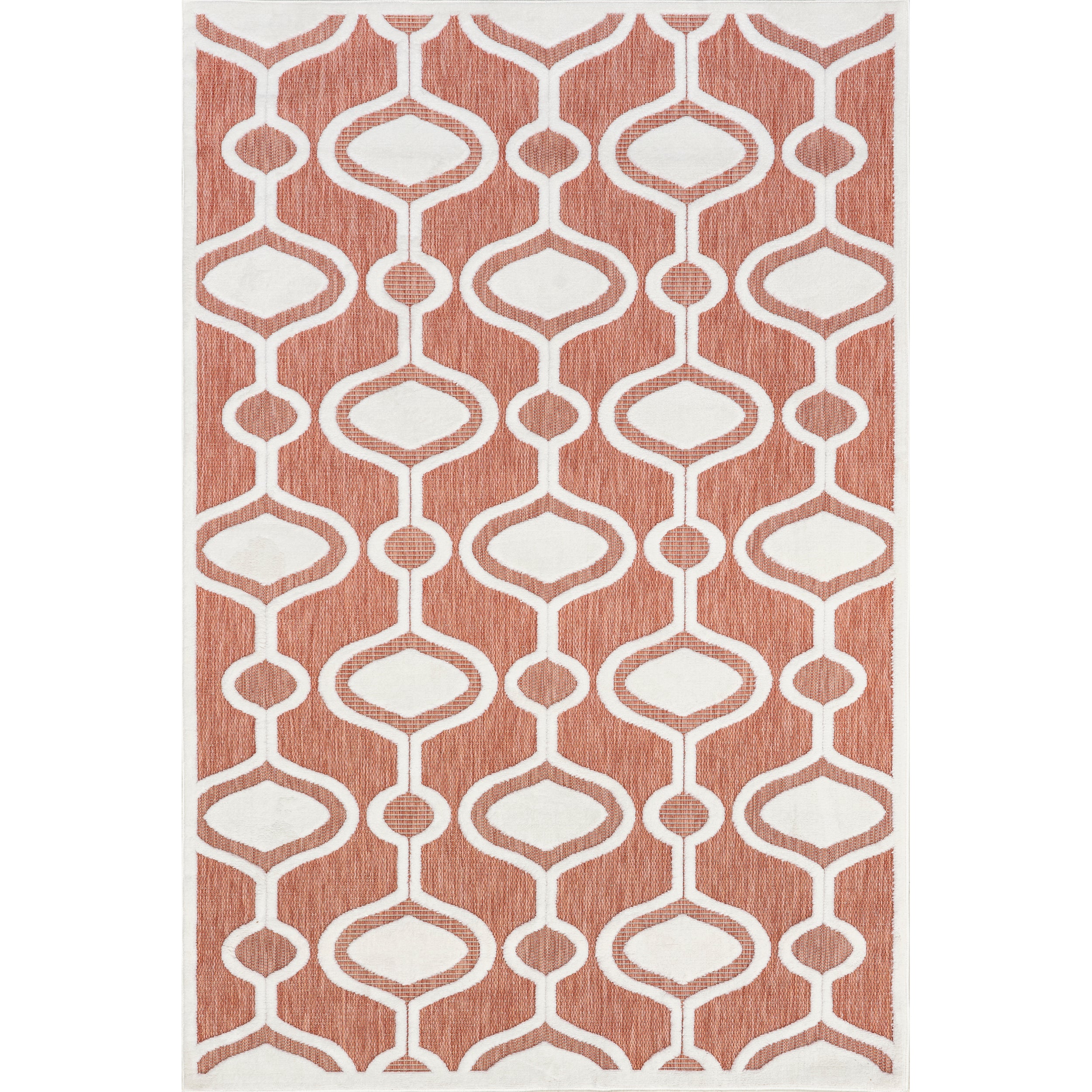 Lila Geometric Striped Indoor/Outdoor Area Rug