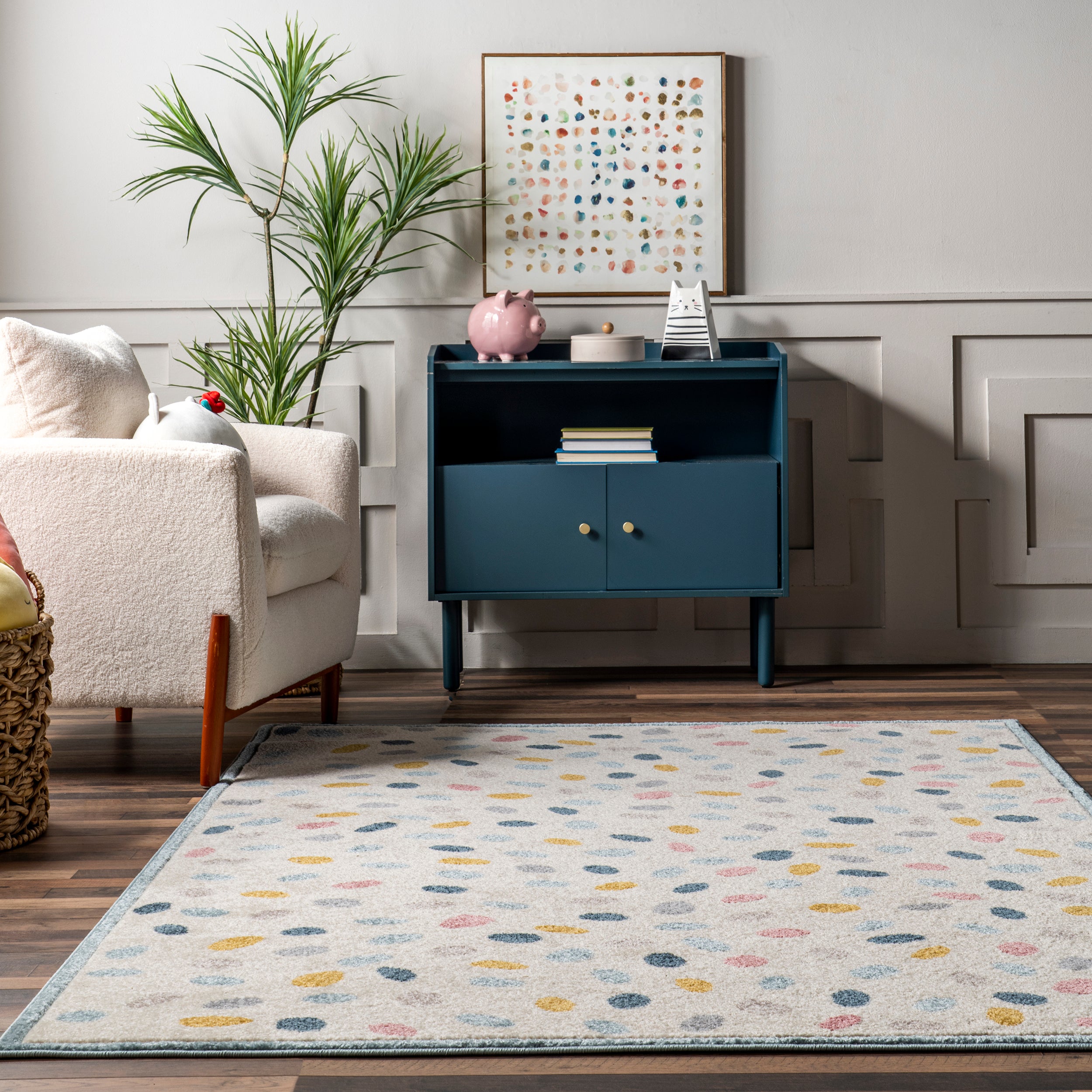 Isabela Colorful Pebbles Kids Area Rug - Image 8