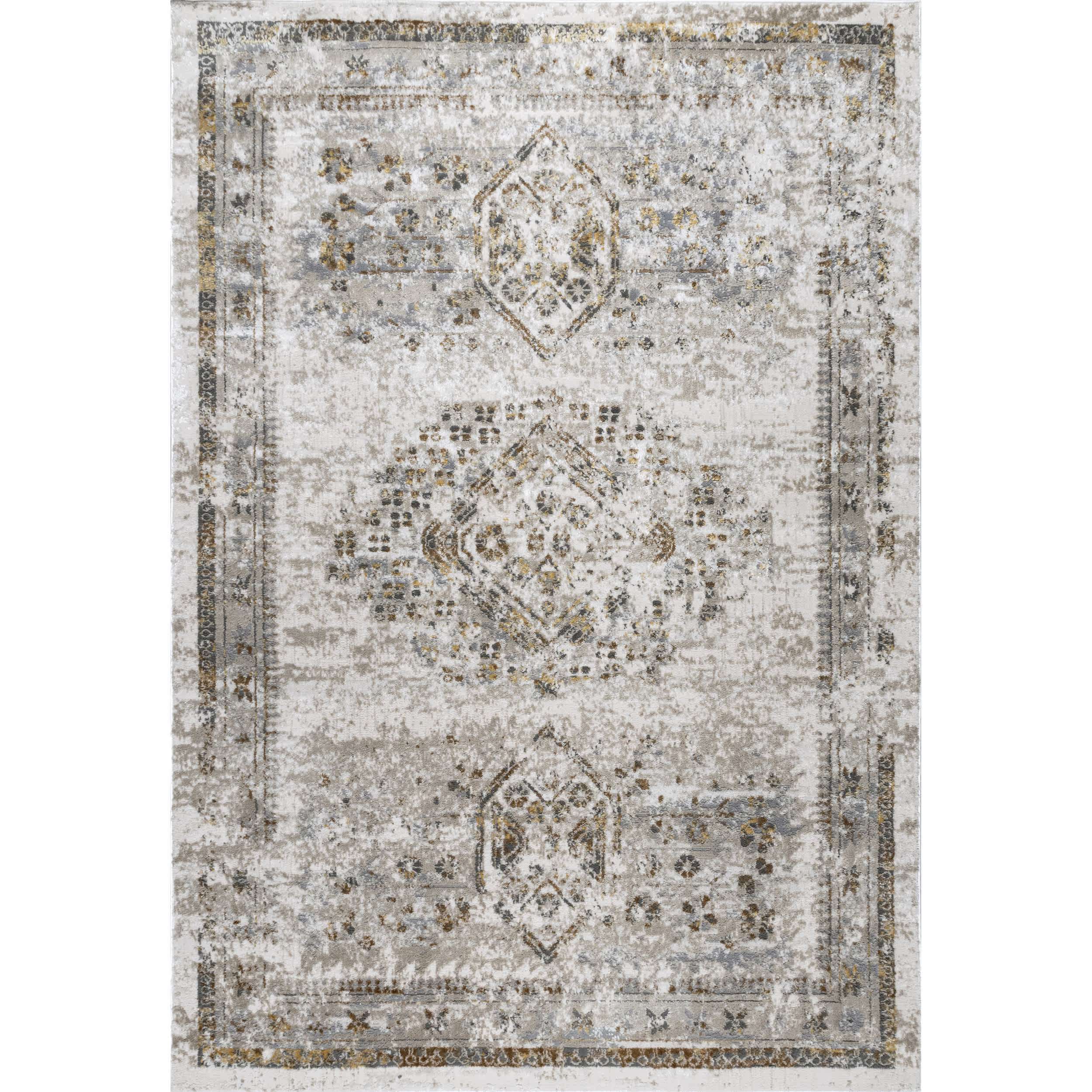 Lucille Faded Vintage Medallion Area Rug