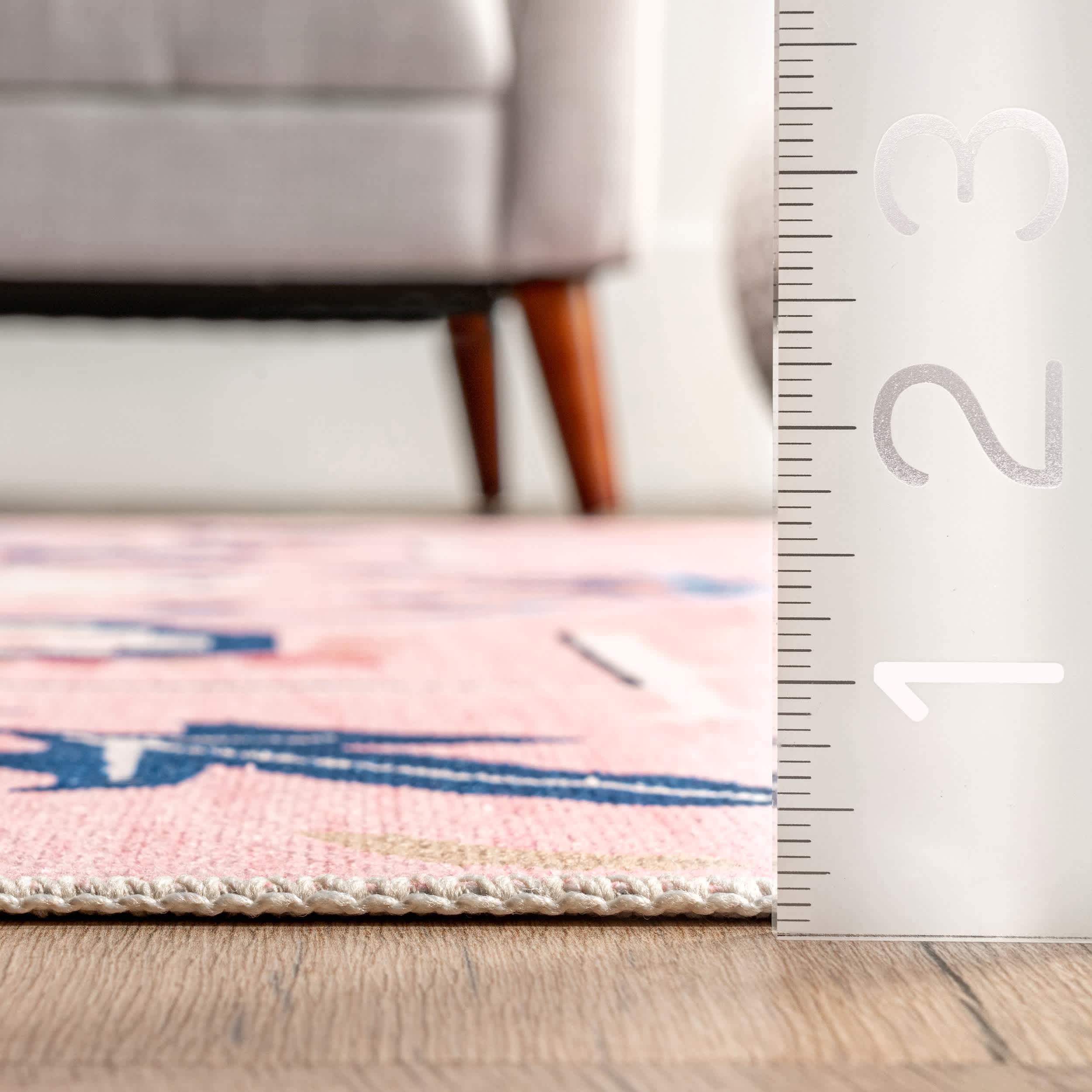 Roxanna Machine Washable Boho Floral Area Rug - Image 3