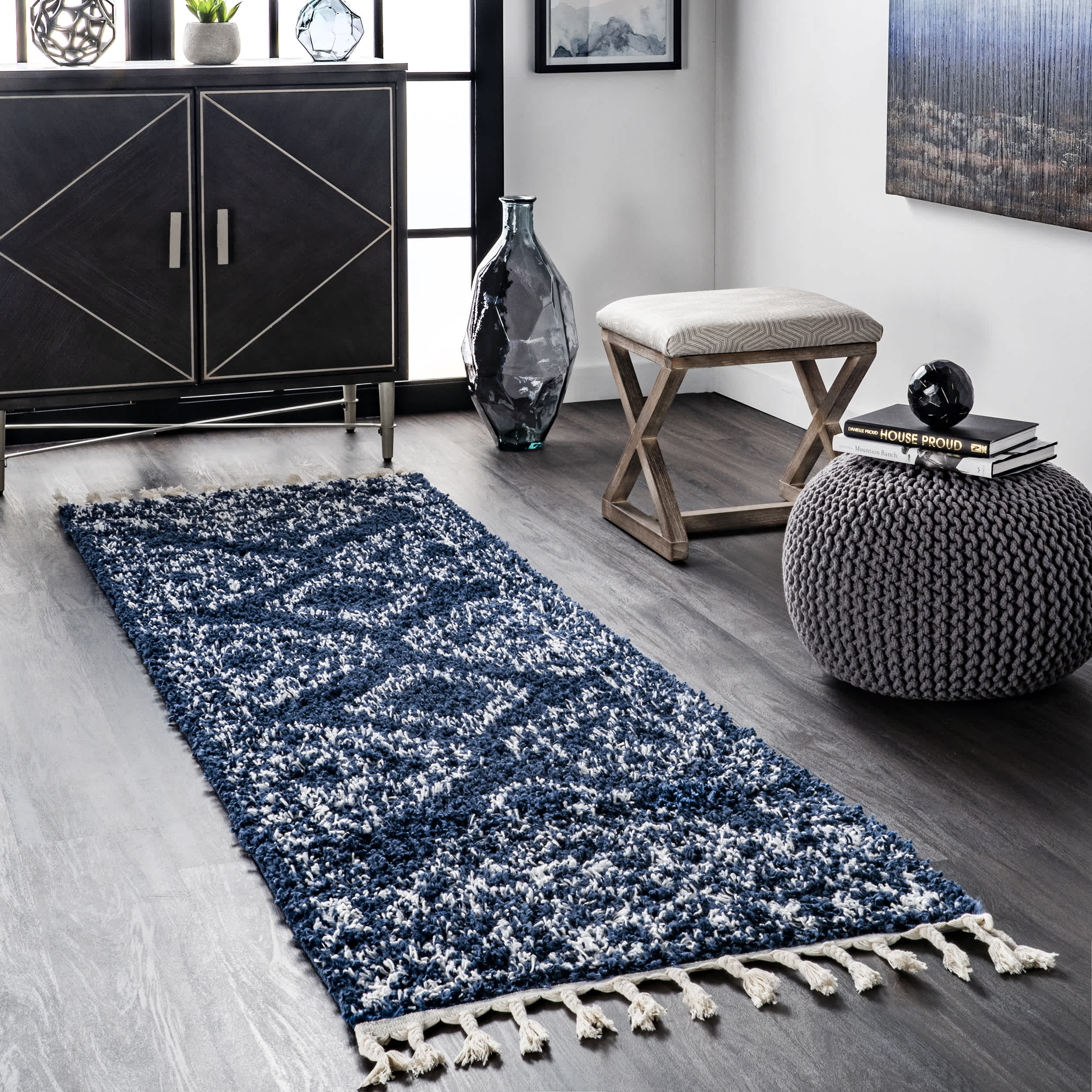 Vasiliki Moroccan Tribal Tassel Area Rug - Image 21