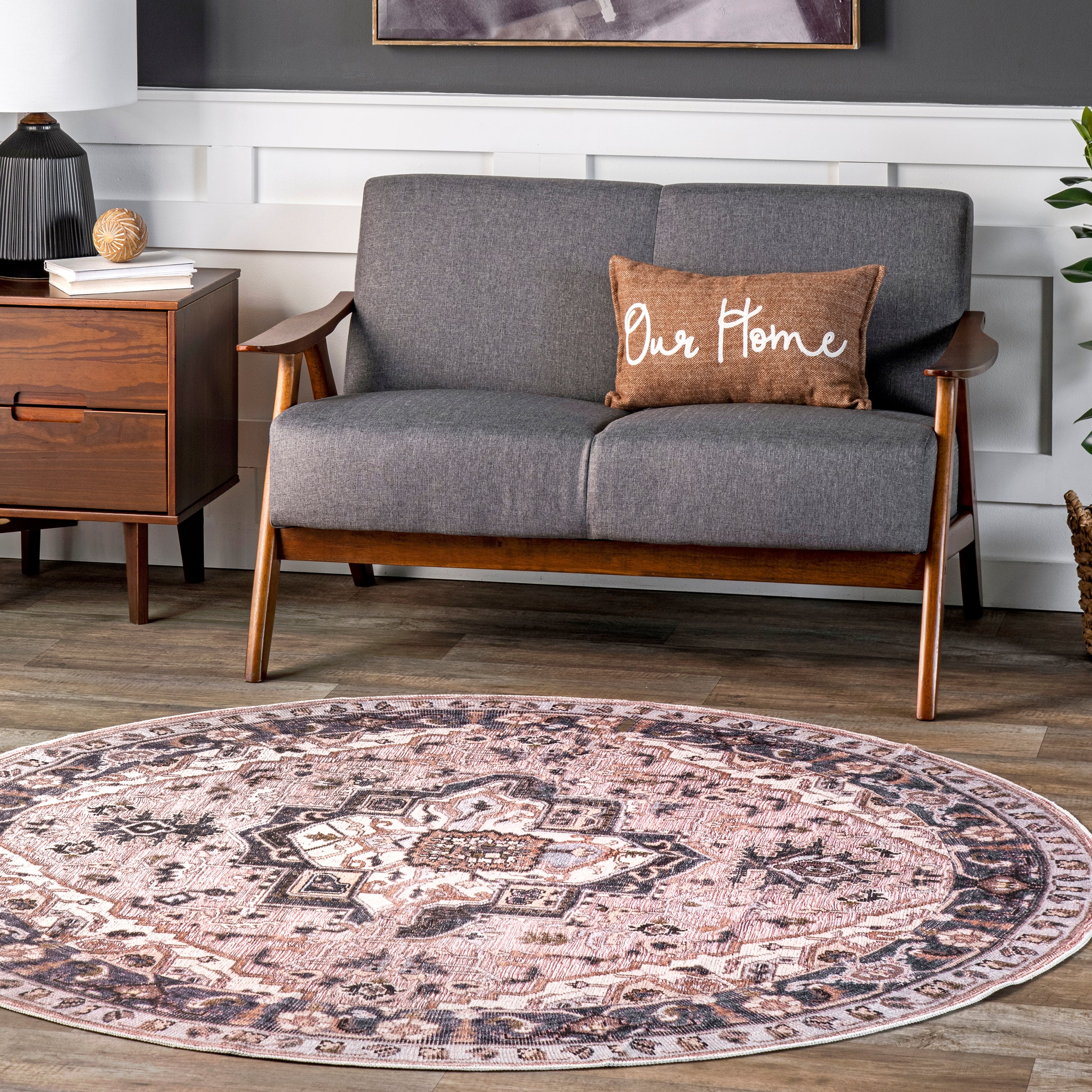 Sasha Machine Washable Medallion Area Rug - Image 10