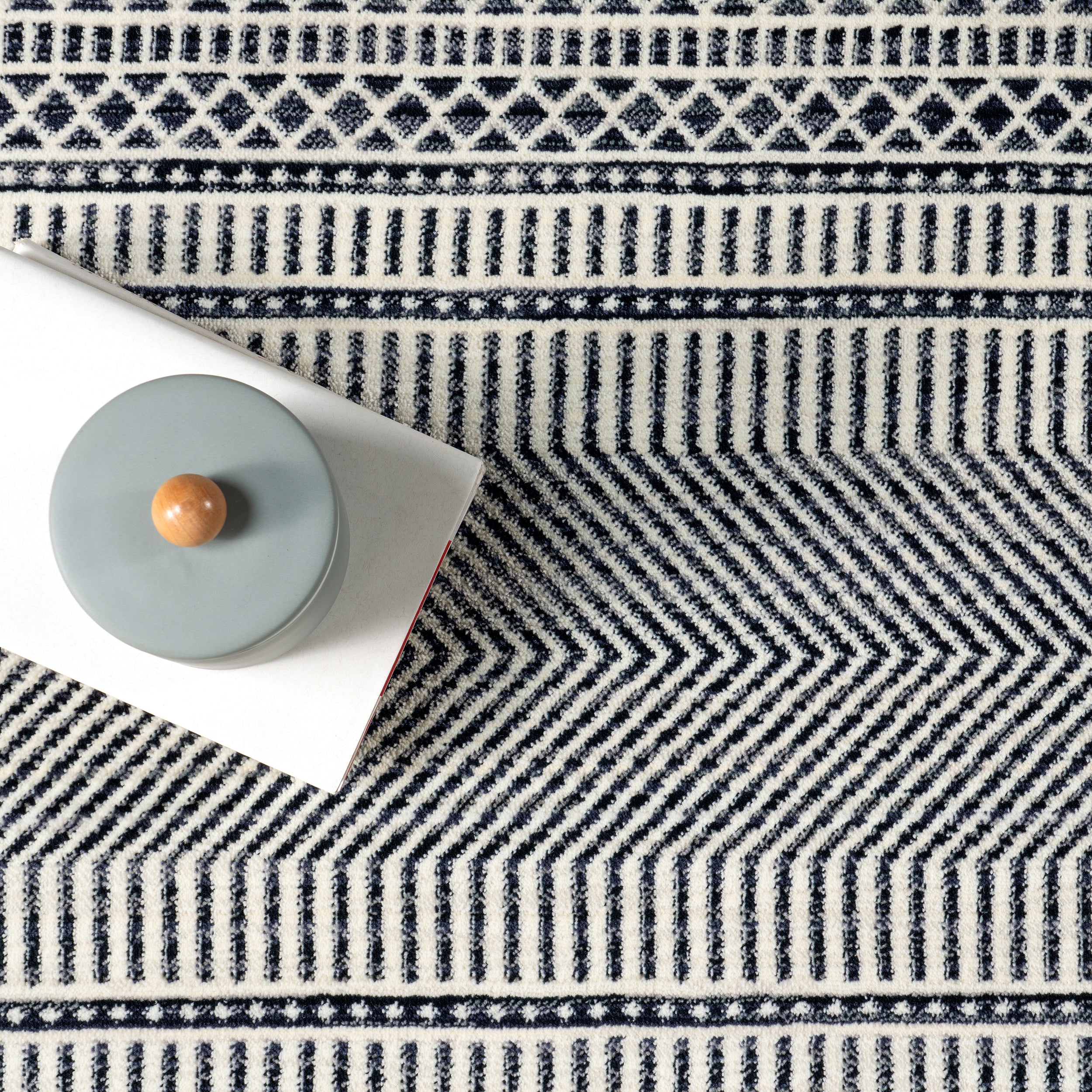 Lavender Geometric Fringe Area Rug - Image 15
