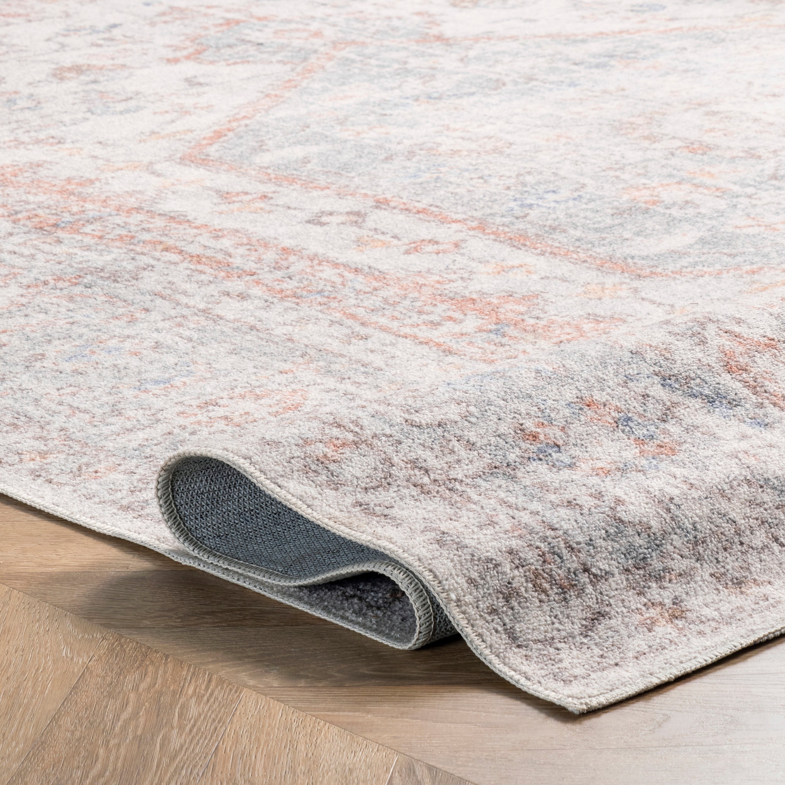 Jacquie Machine Washable Vintage Floral Area Rug - Image 17
