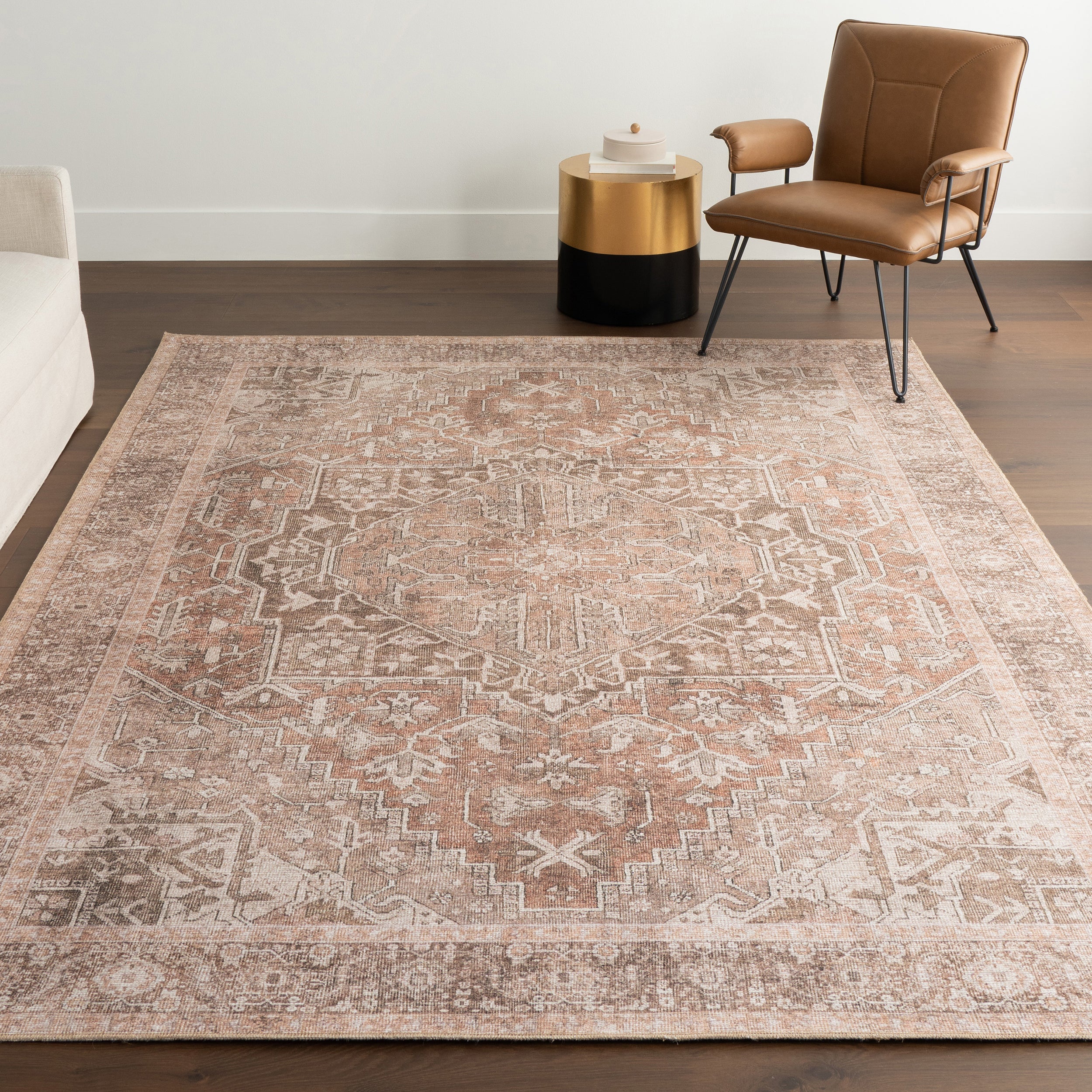 Hillstone Collection Mariposa Traditional Vintage Medallion Area Rug - Image 9