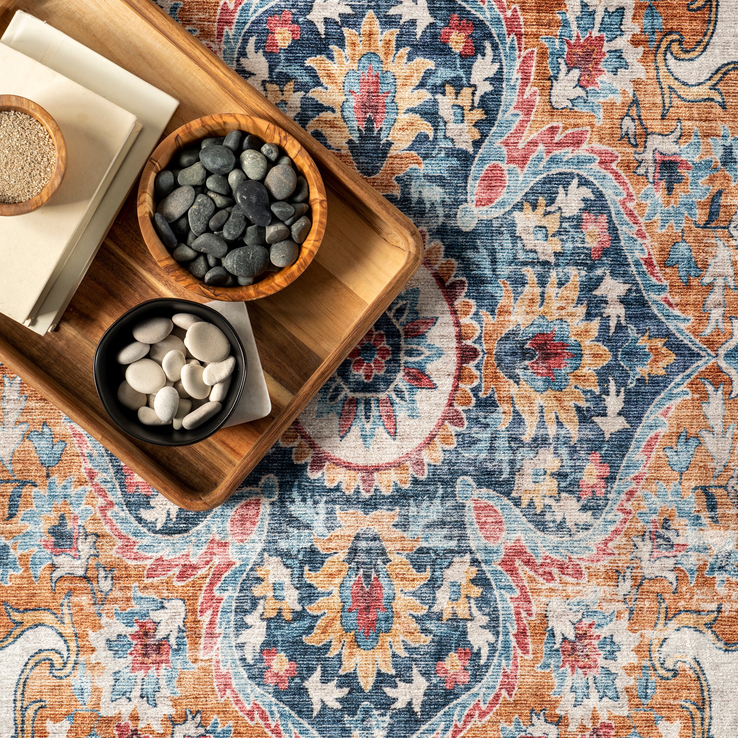 Emi Traditional Stain-Resistant Machine Washable Area Rug - Image 6