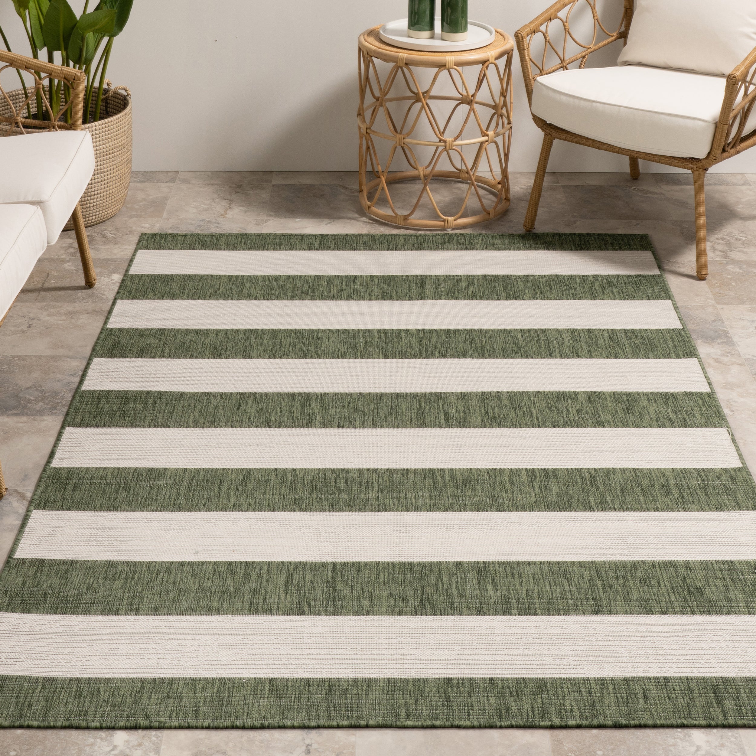 Briaana Striped Indoor/Outdoor Area Rug - Image 9