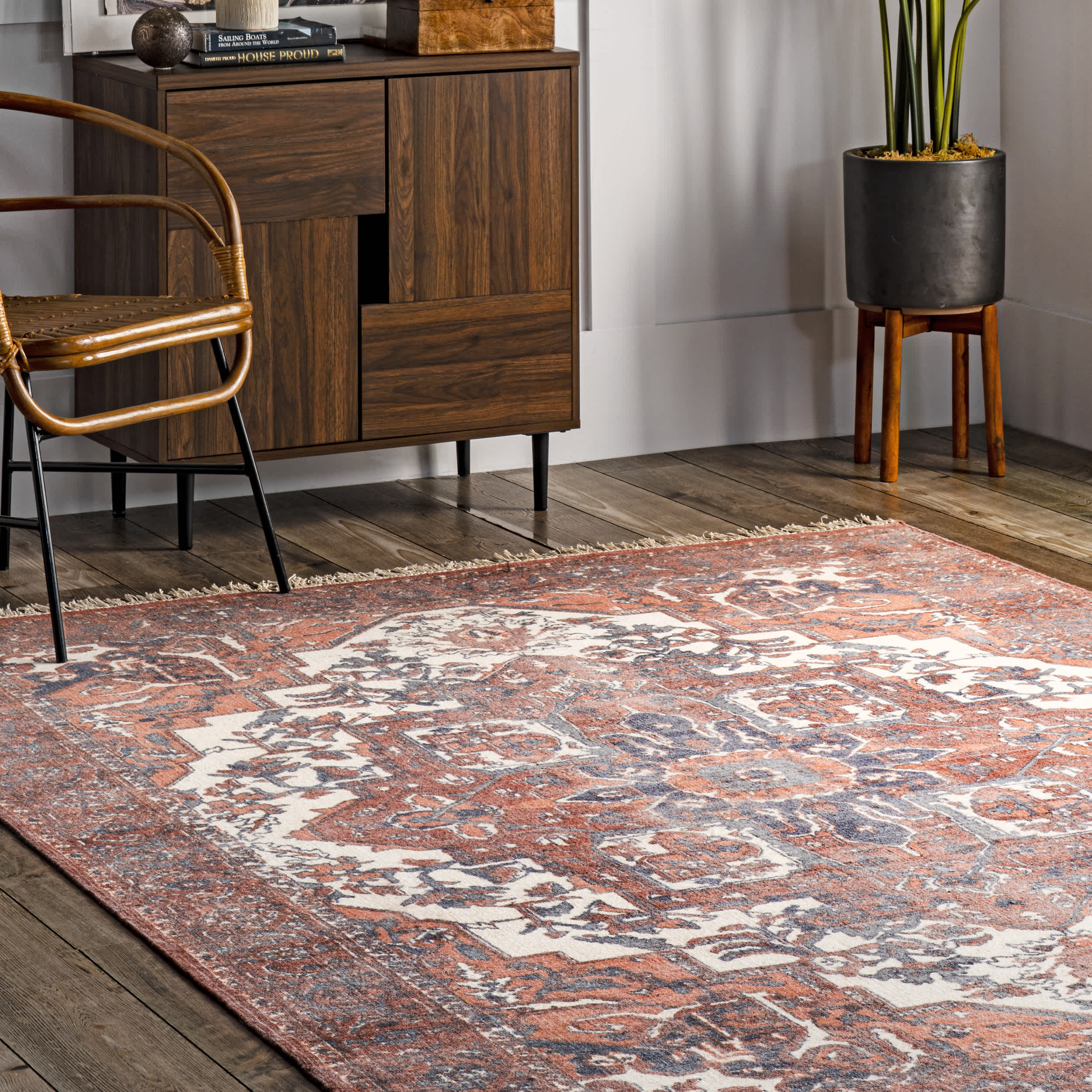 Hand Woven Werner Fringe Area Rug - Image 9