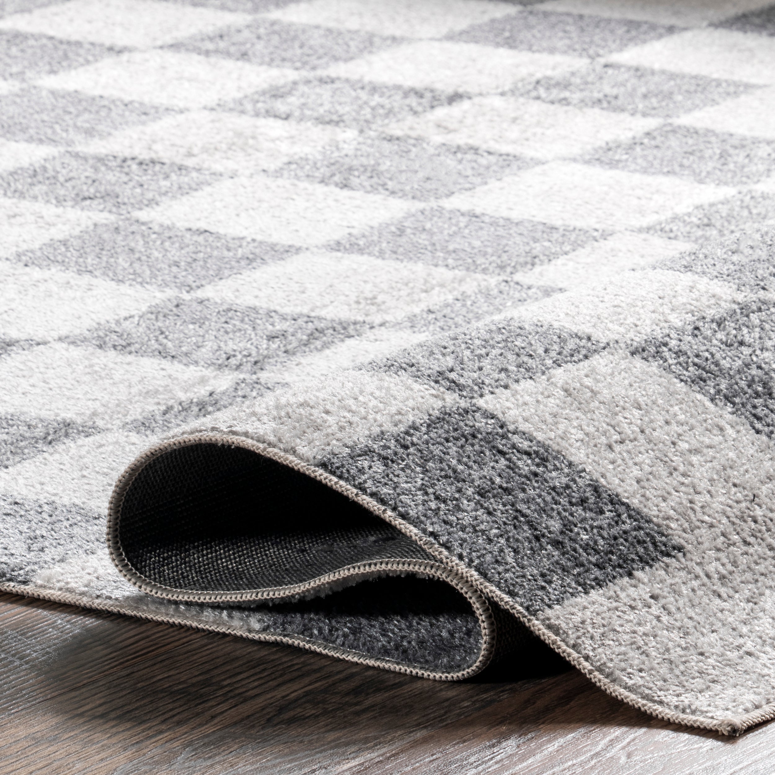 Naya Checkered Machine Washable Area Rug - Image 14
