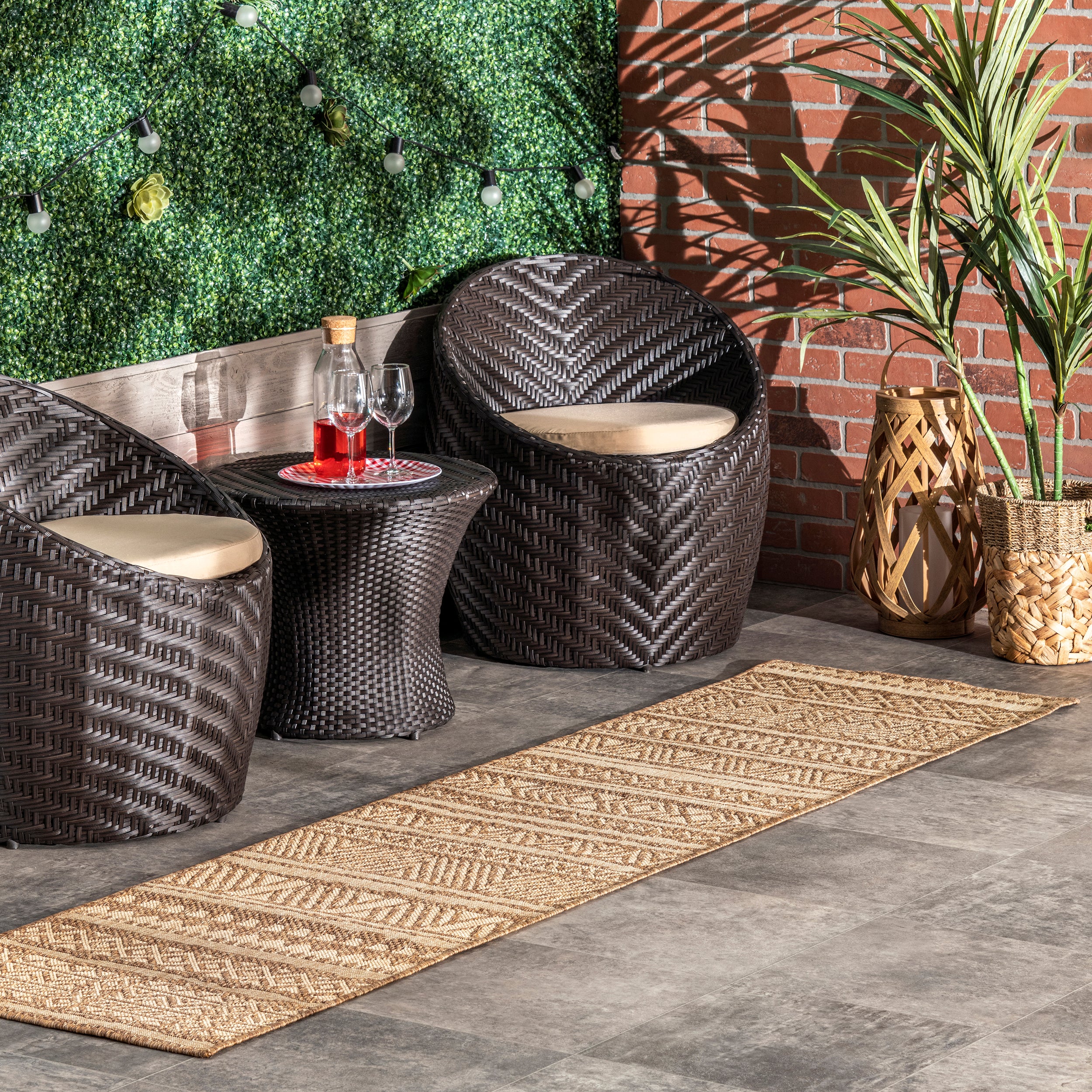 Abbey Tribal Striped Indoor/Outdoor Area Rug - Image 20