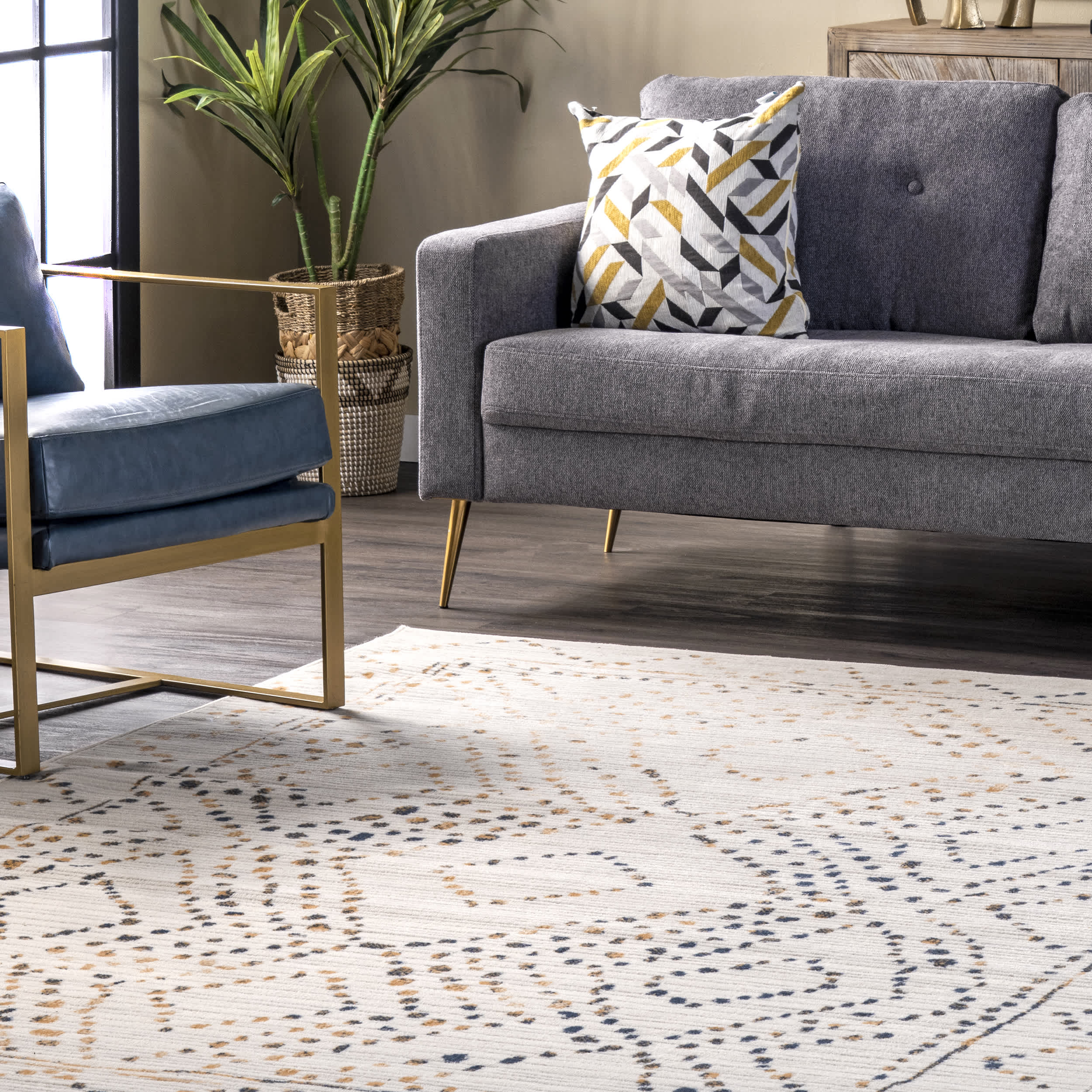 Mila Dotted Diamond Trellis Area Rug - Image 20