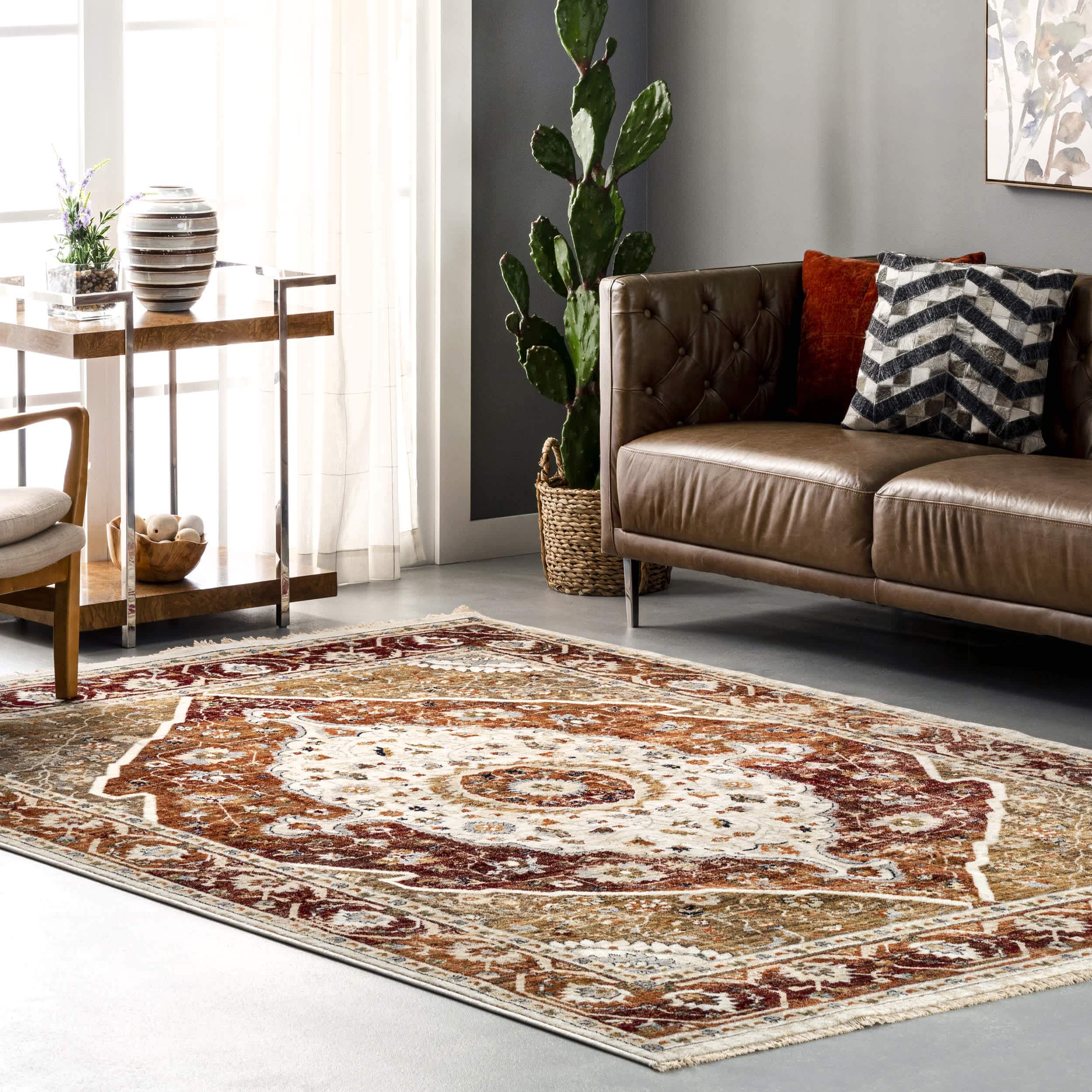 Jaime Traditional Medallion Fringe Area Rug - Image 2