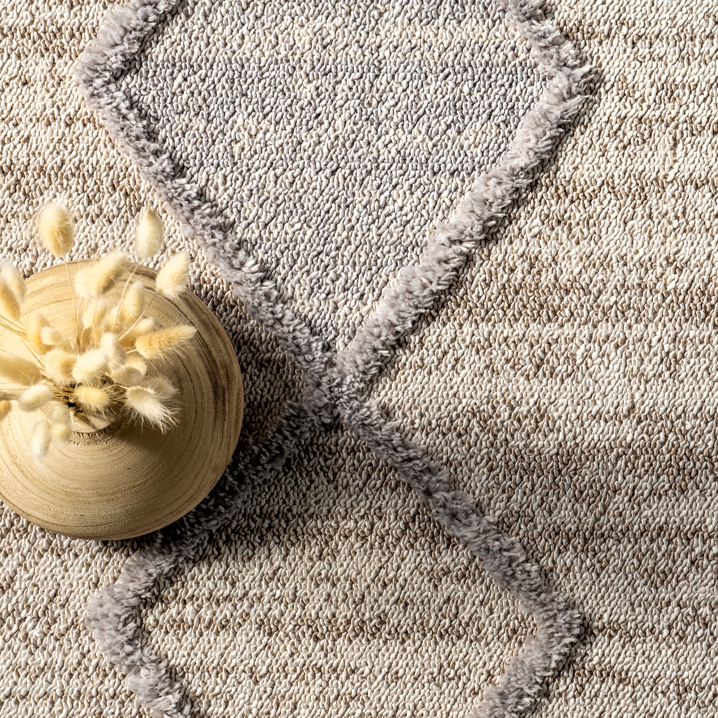 Blanche Moroccan Lattice Tasseled Area Rug - Image 6