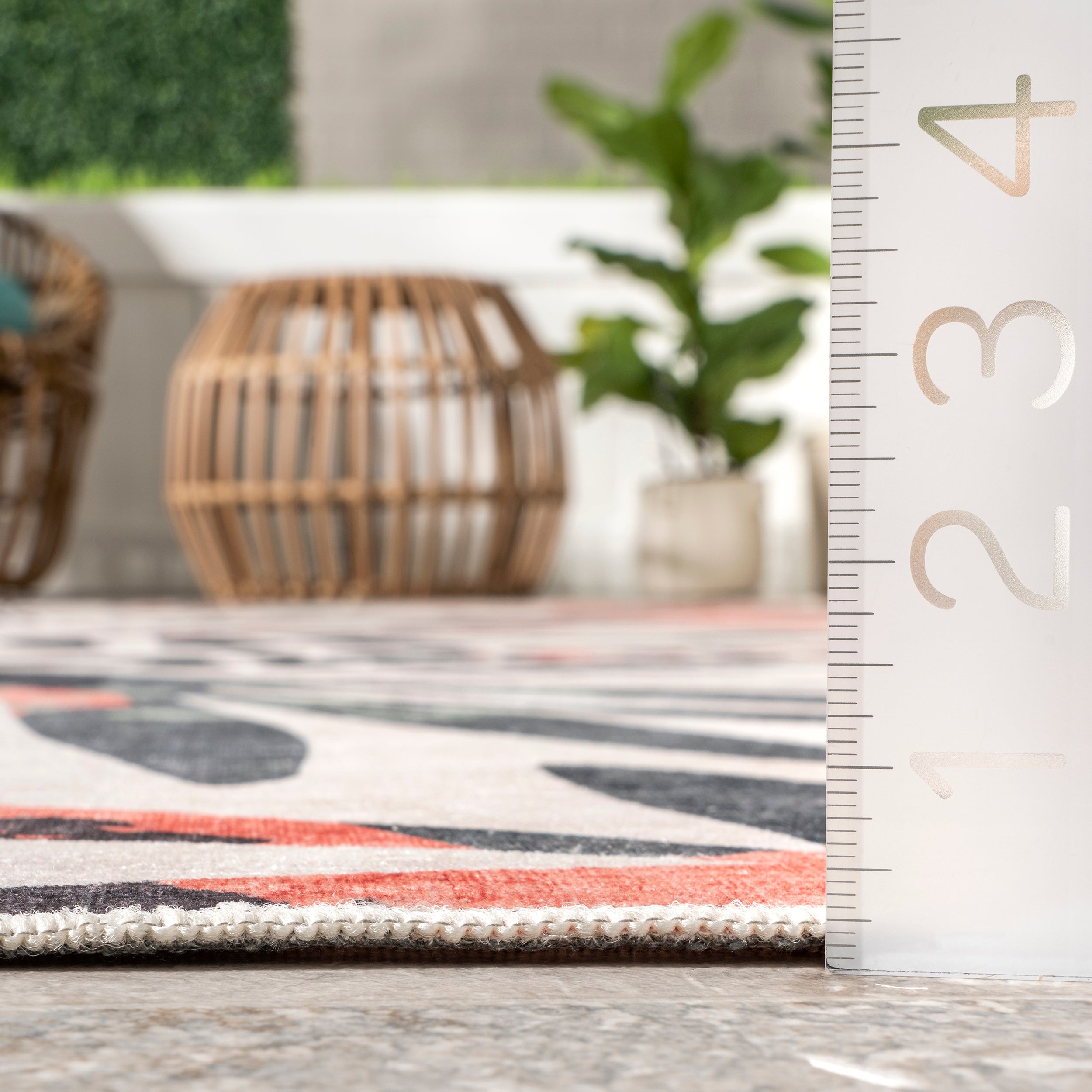 Mara Floral Machine Washable Indoor/Outdoor Area Rug - Image 3
