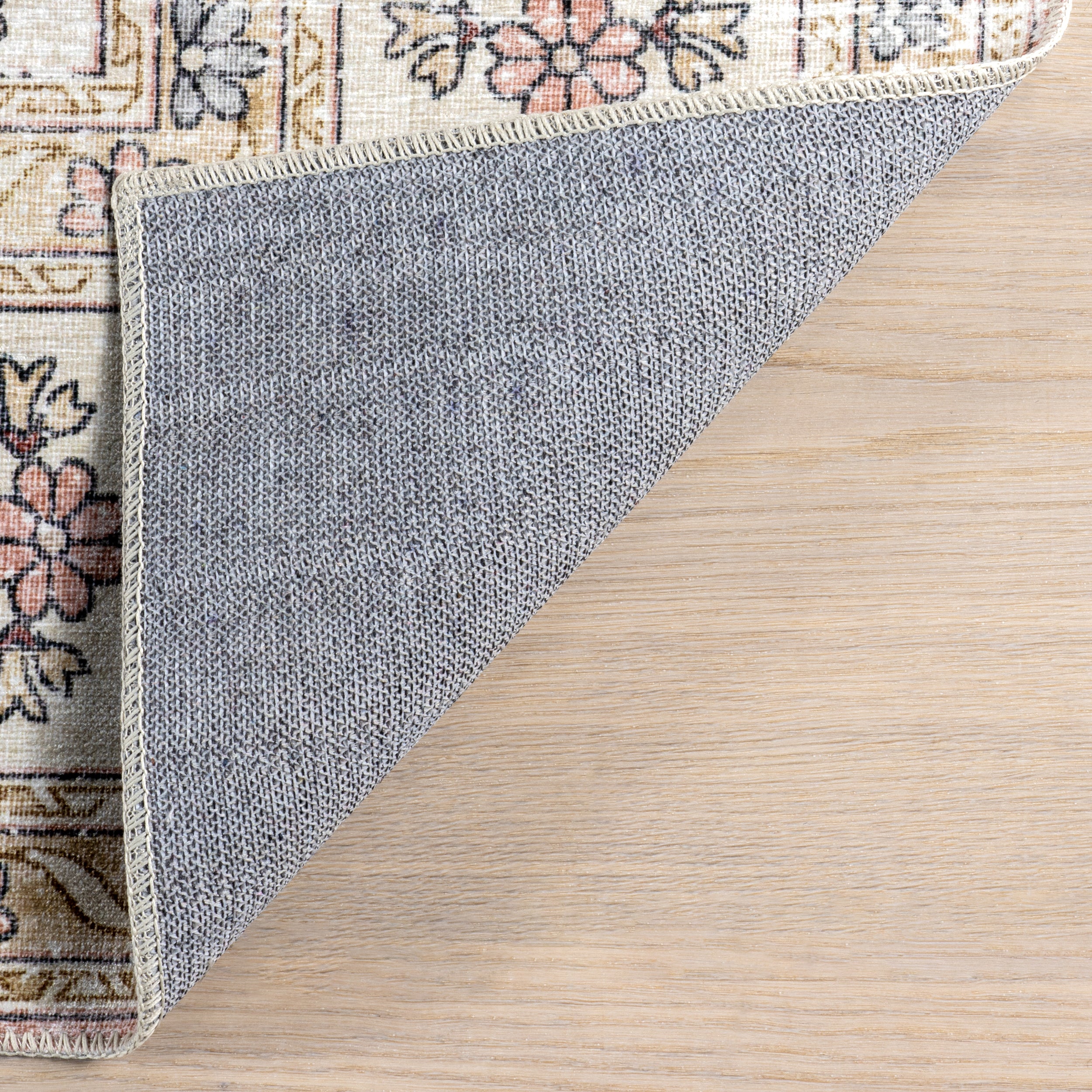 Teja SplashGuard Persian Medallion Machine Washable Area Rug - Image 8