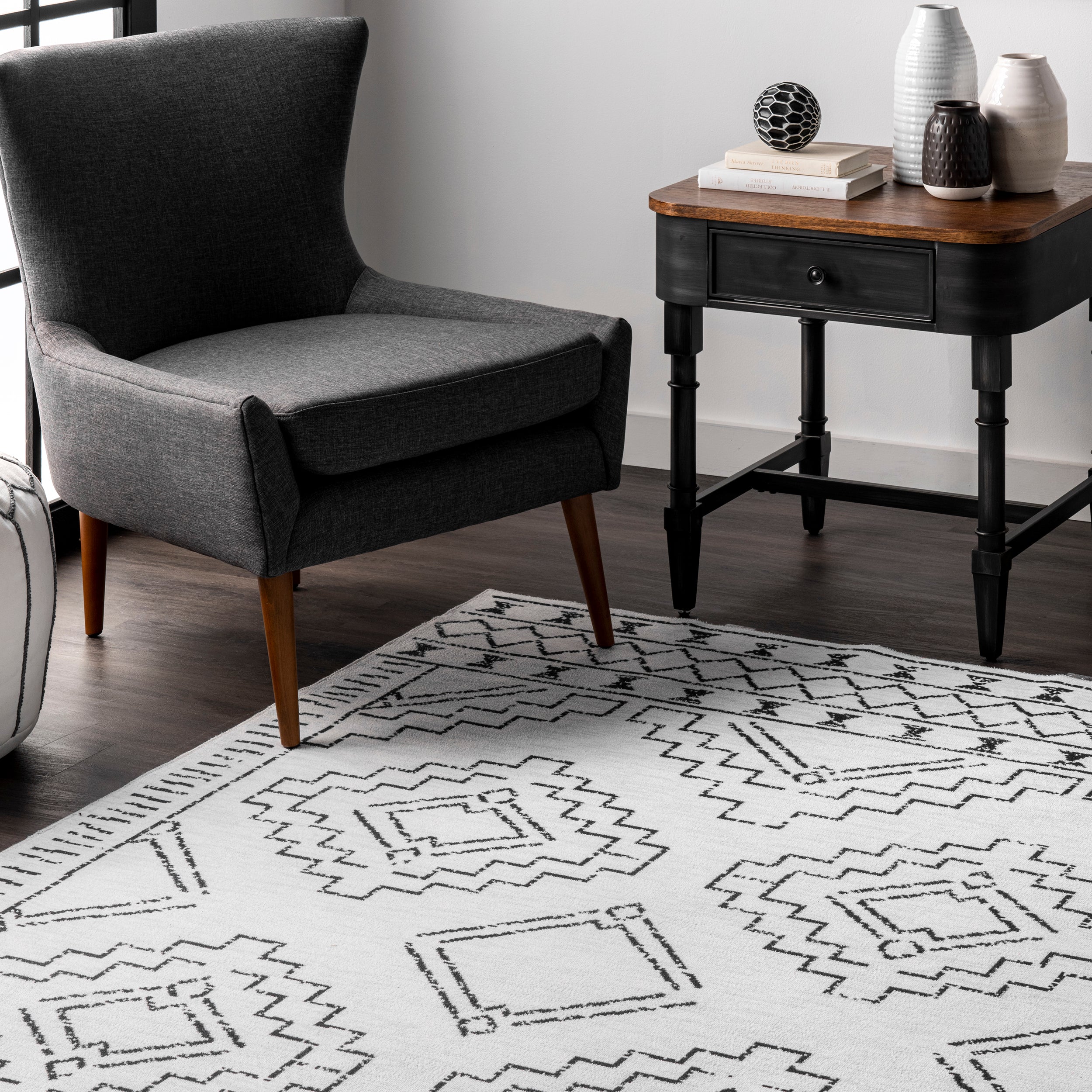 Noa Machine Washable Tribal Moroccan Area Rug - Image 9