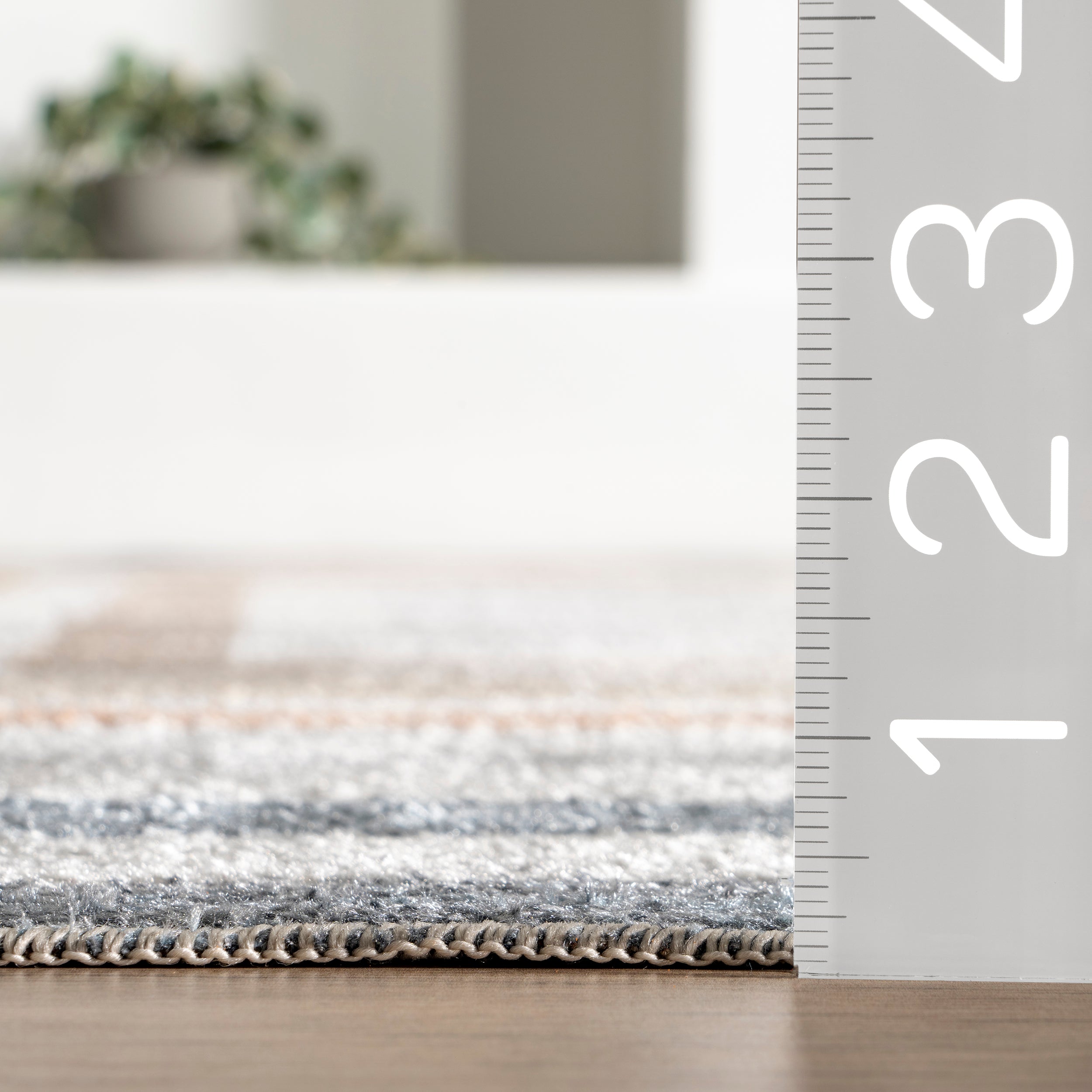 Aliénor Striped Machine Washable Area Rug - Image 3