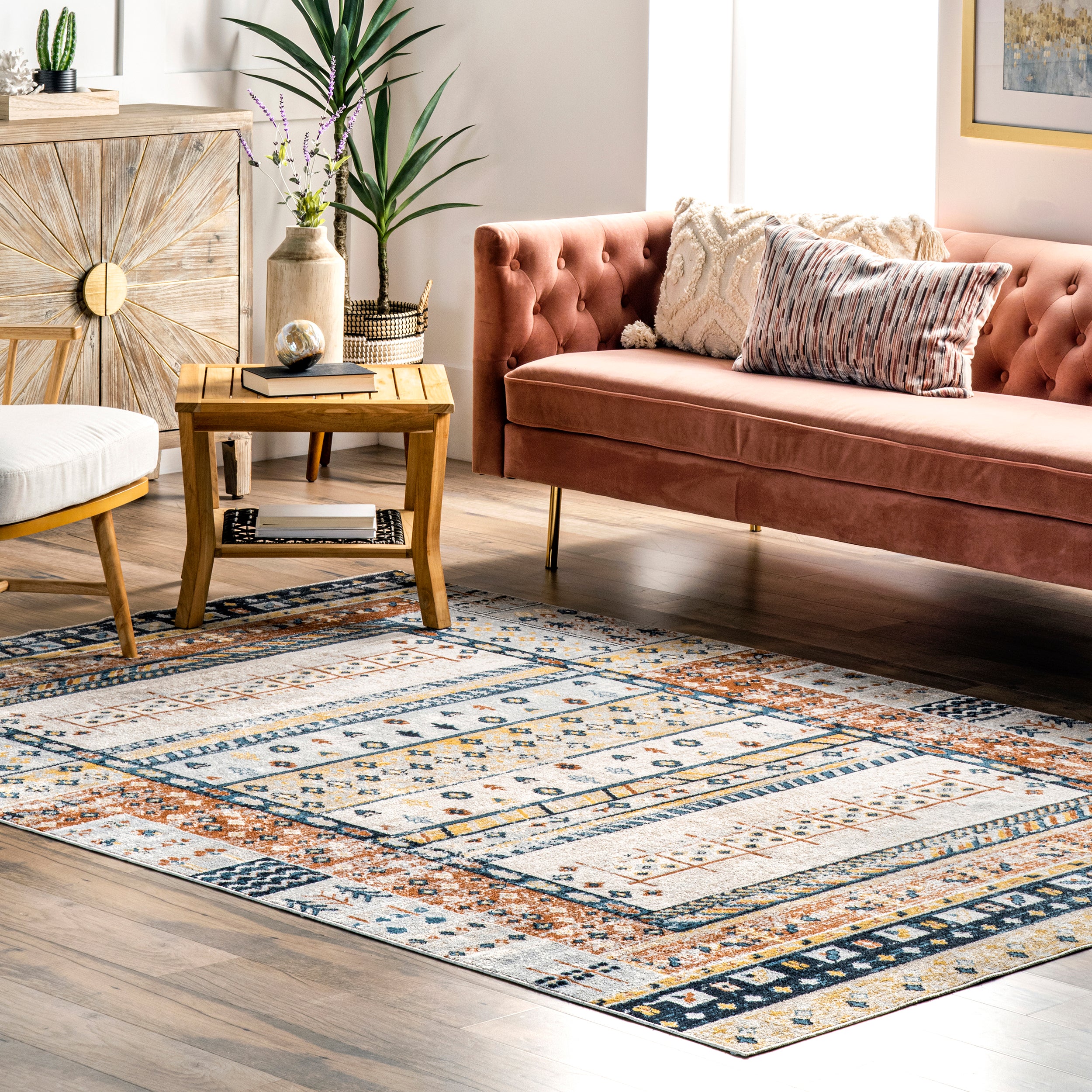 Shannon Machine Washable Geometric Tribal Area Rug - Image 2