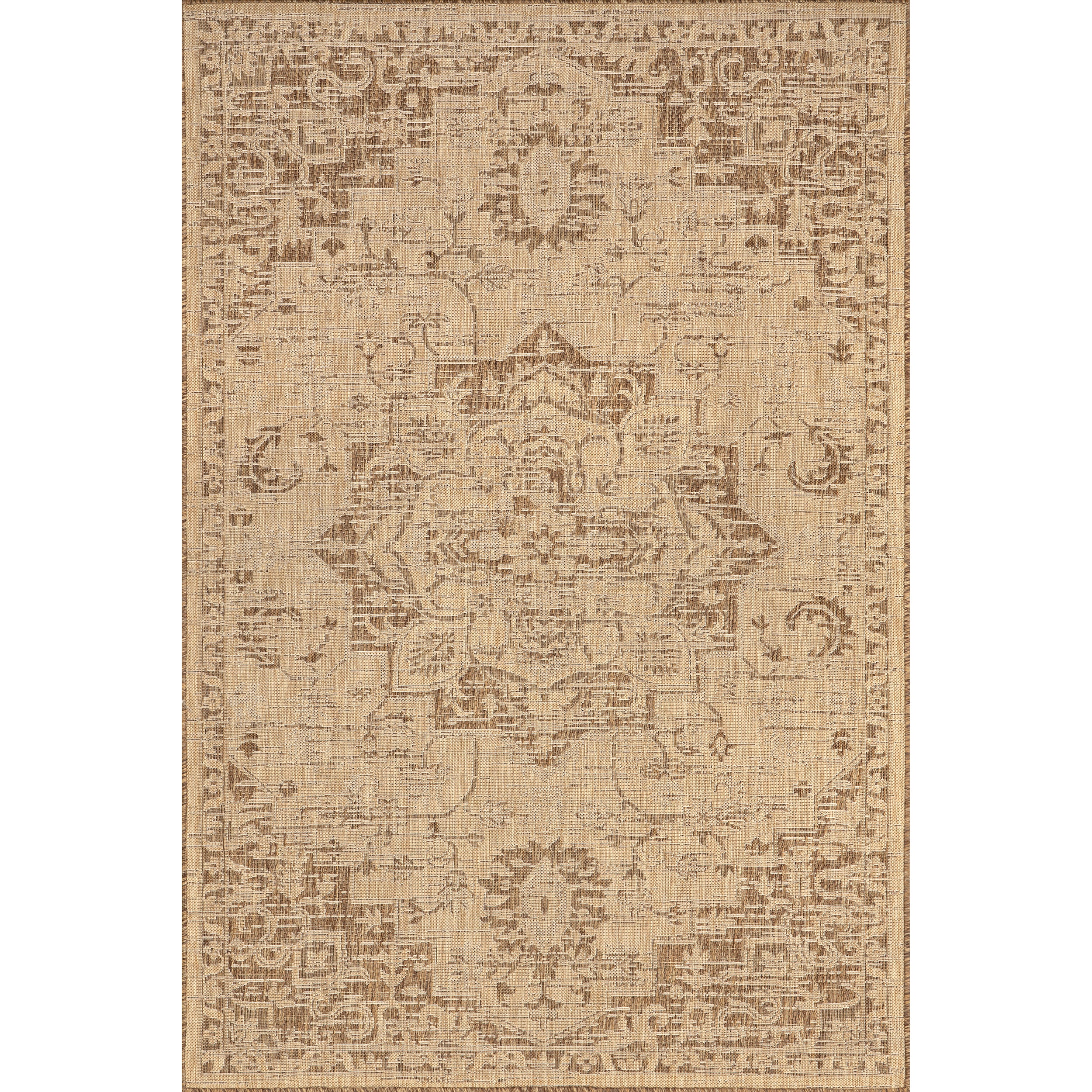 Becki Traditional Medallion Indoor/Outdoor Area Rug