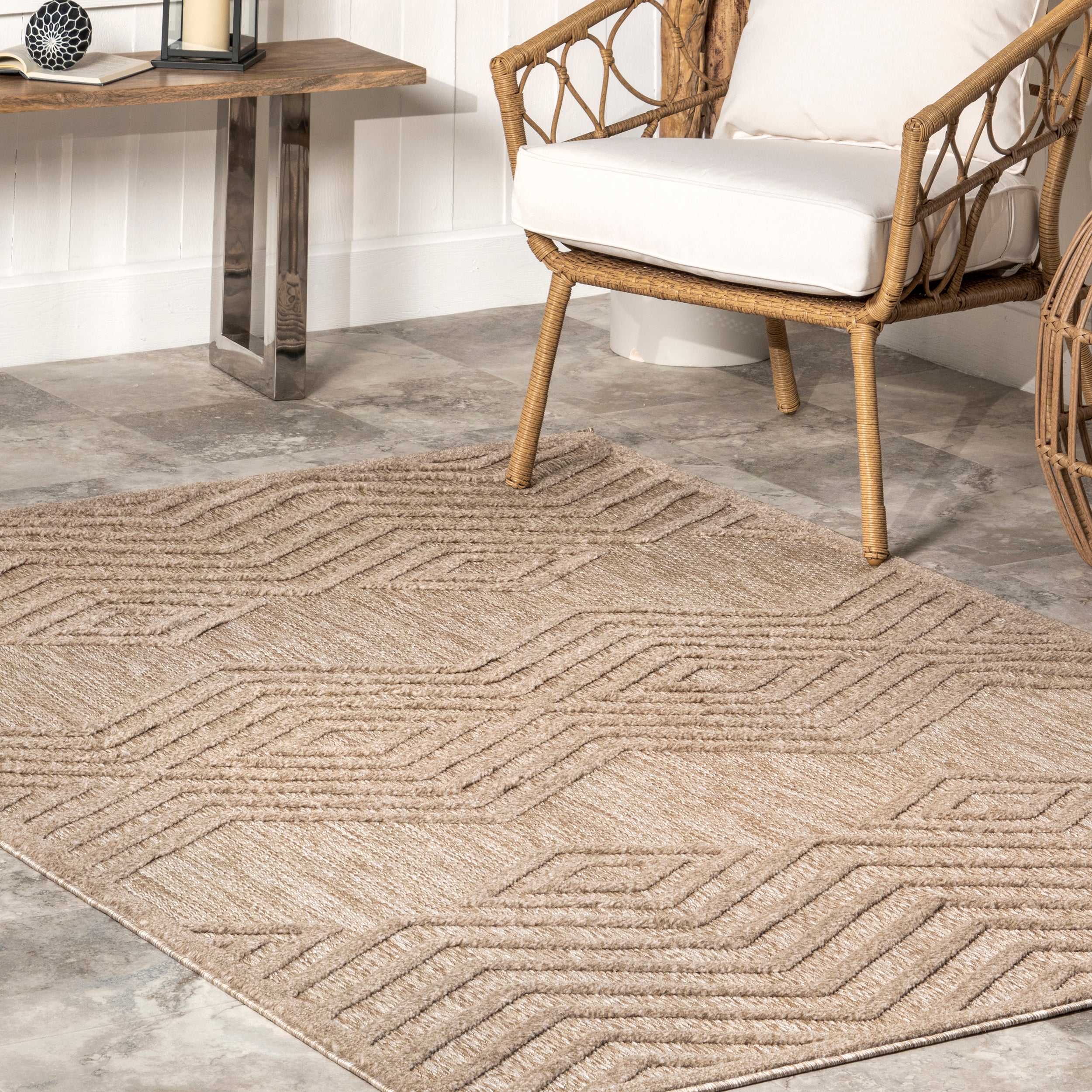 Peri Geometric Tetris Indoor/Outdoor Area Rug - Image 9